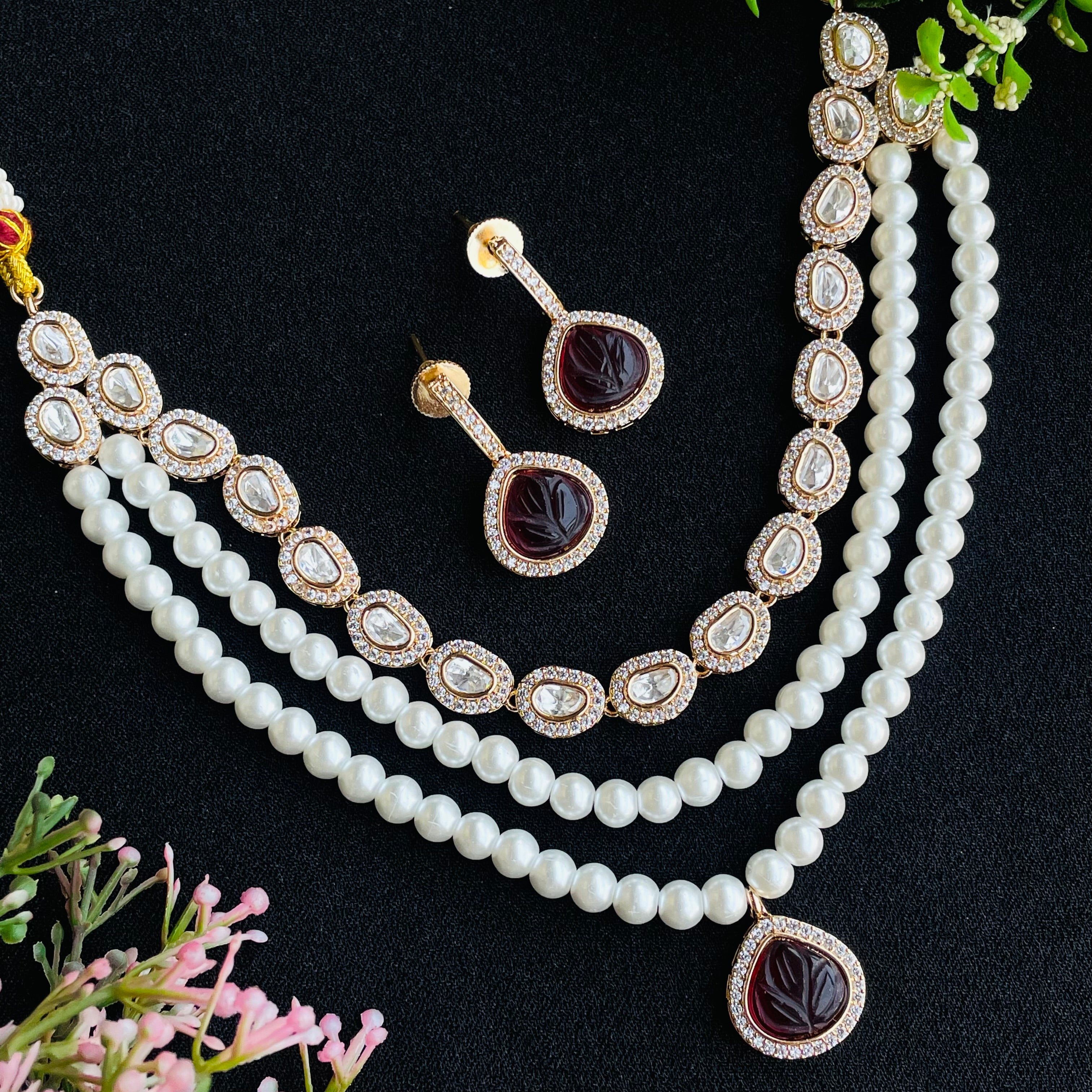 Nayaab jhanvi polki neckpiece