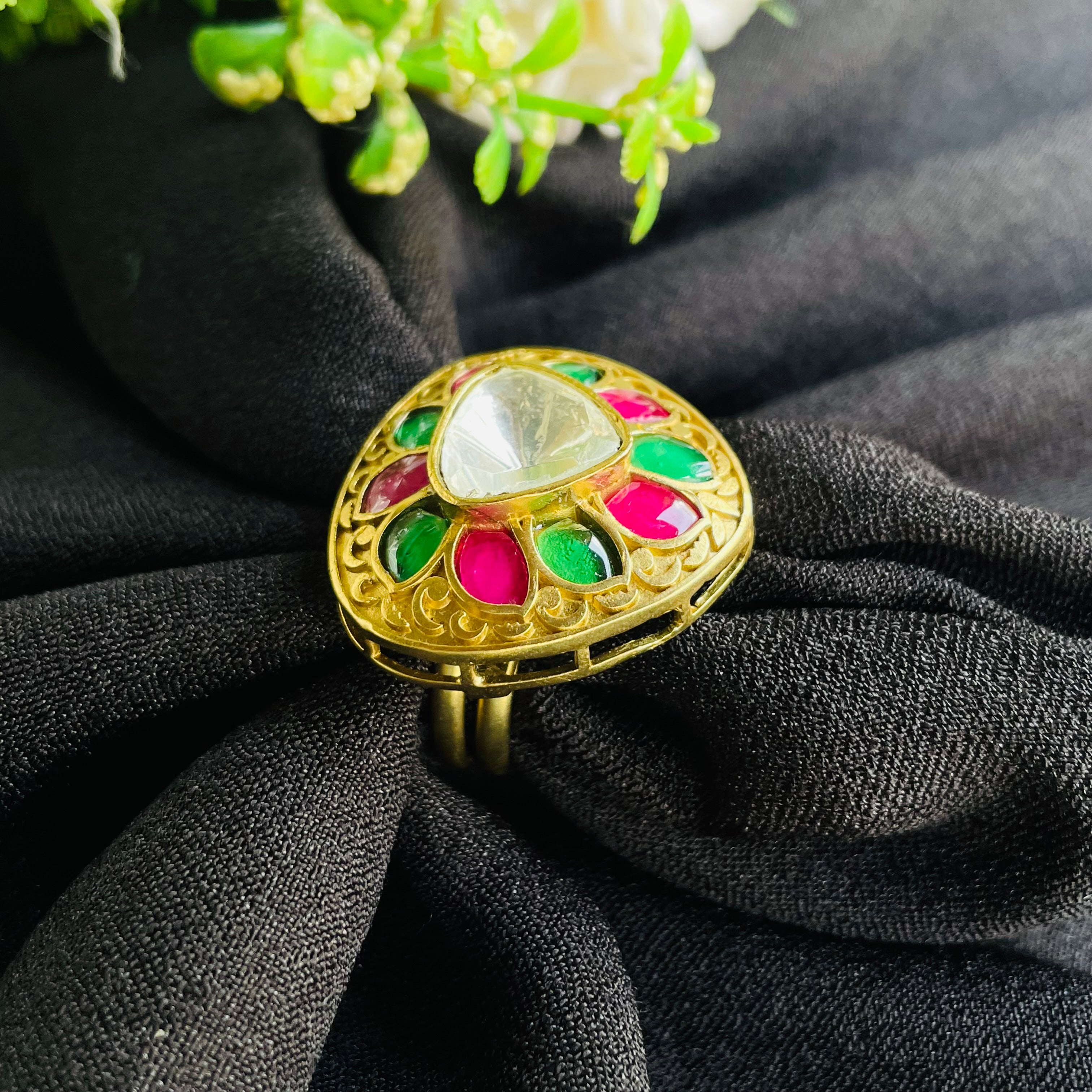 Nayaab Anika Polki Ring