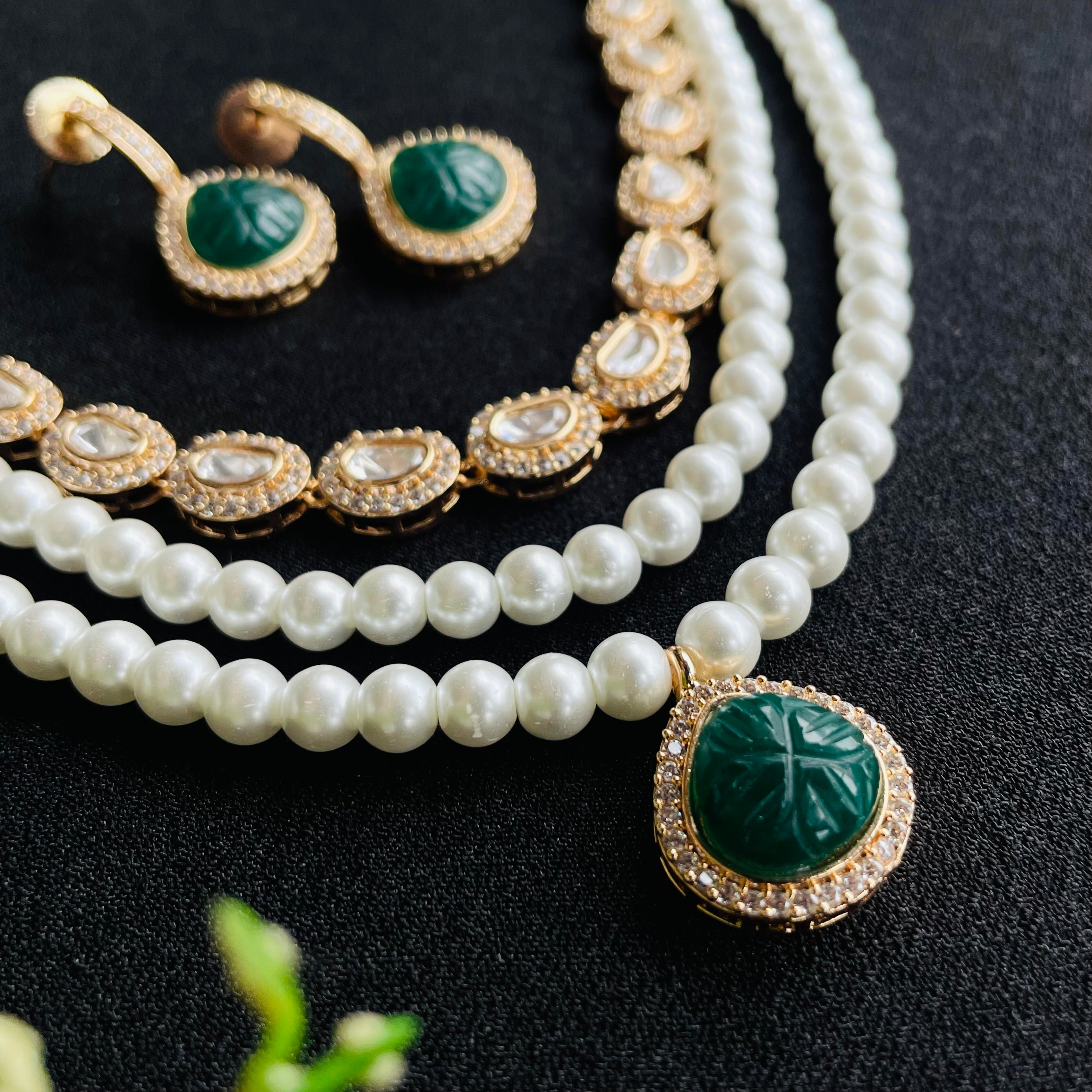 Nayaab jhanvi polki neckpiece