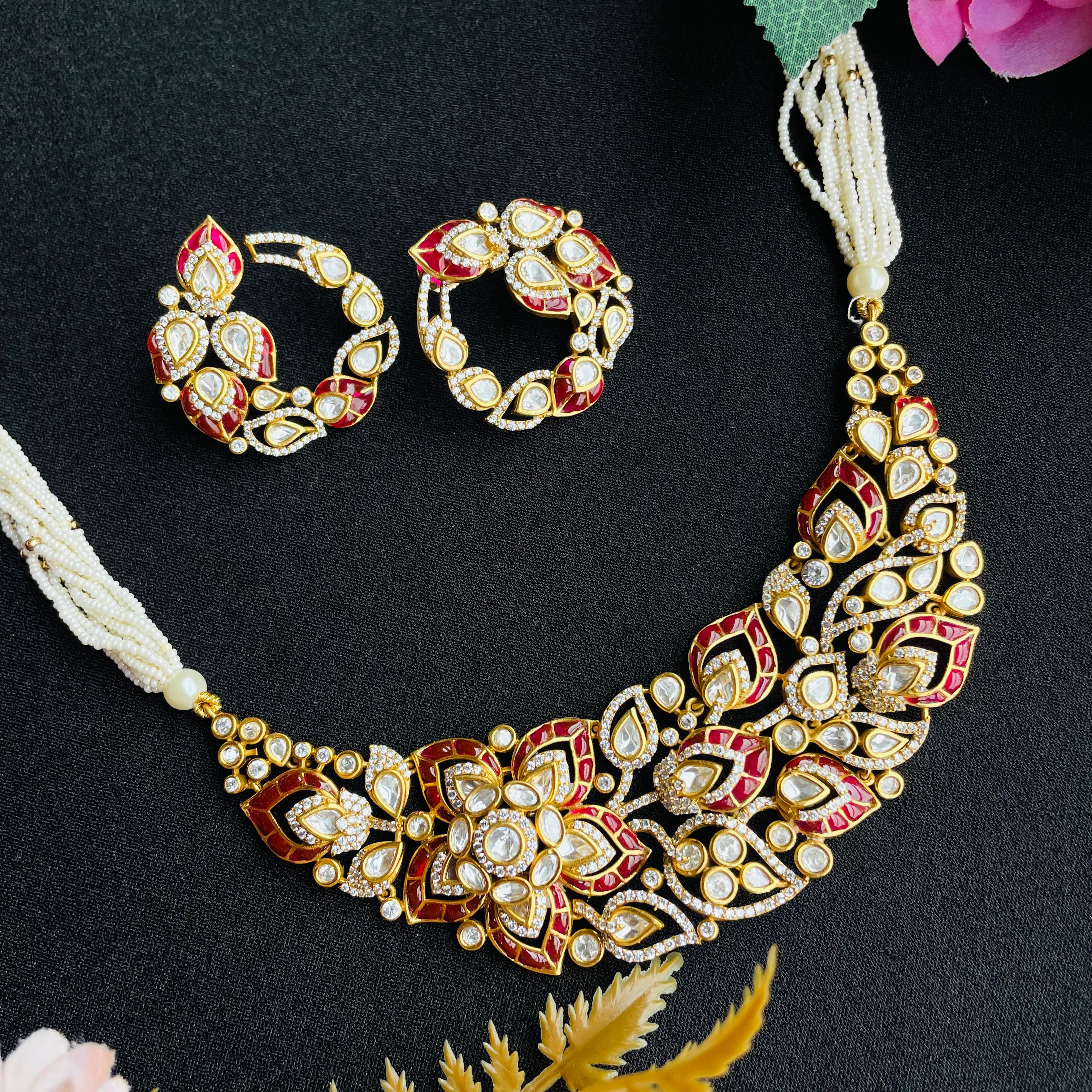 Nayaab Haniya Polki Neckpiece
