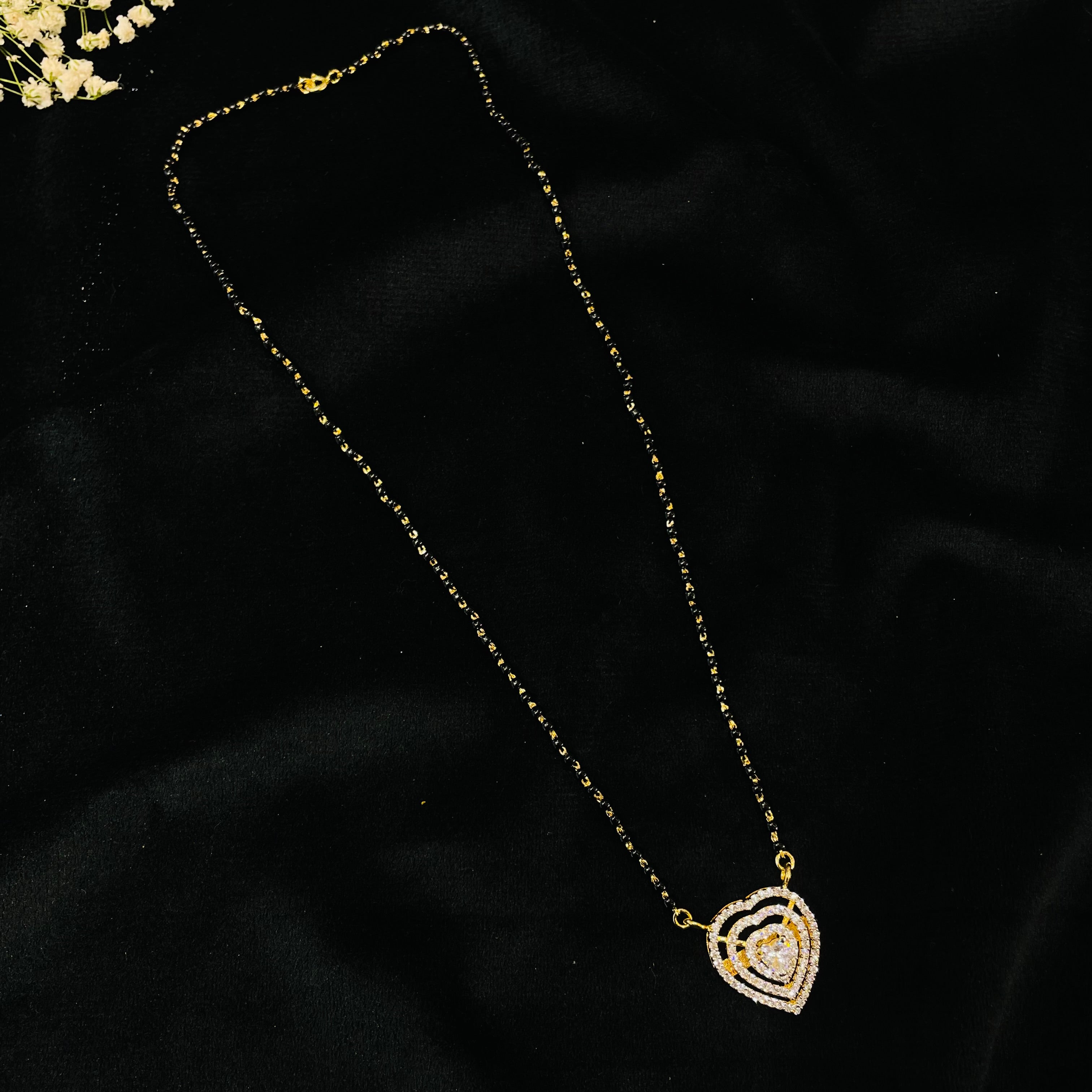 Vs sterling silver mangalsutra 1233-Golden