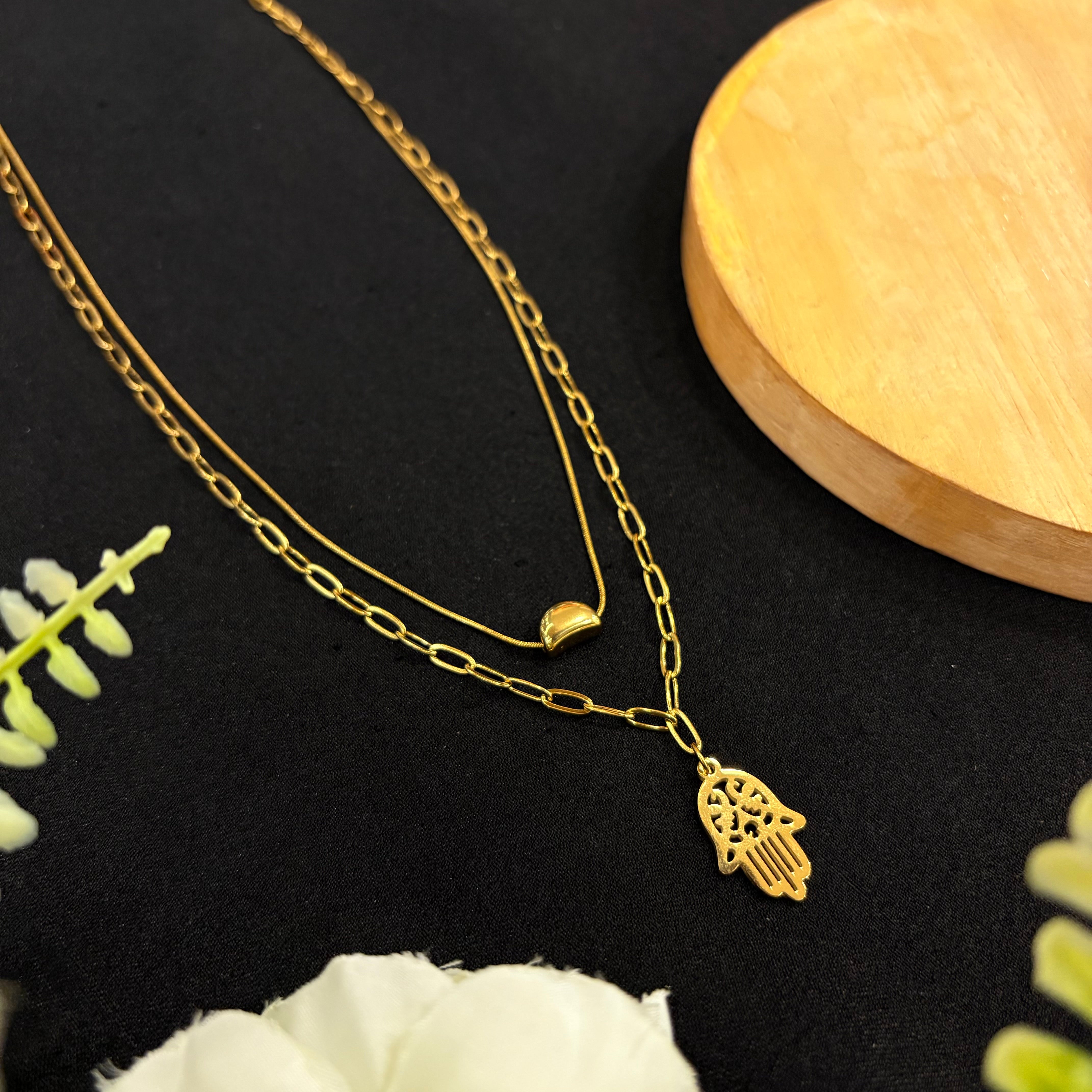 Hamsa Grace Layered Neck chain