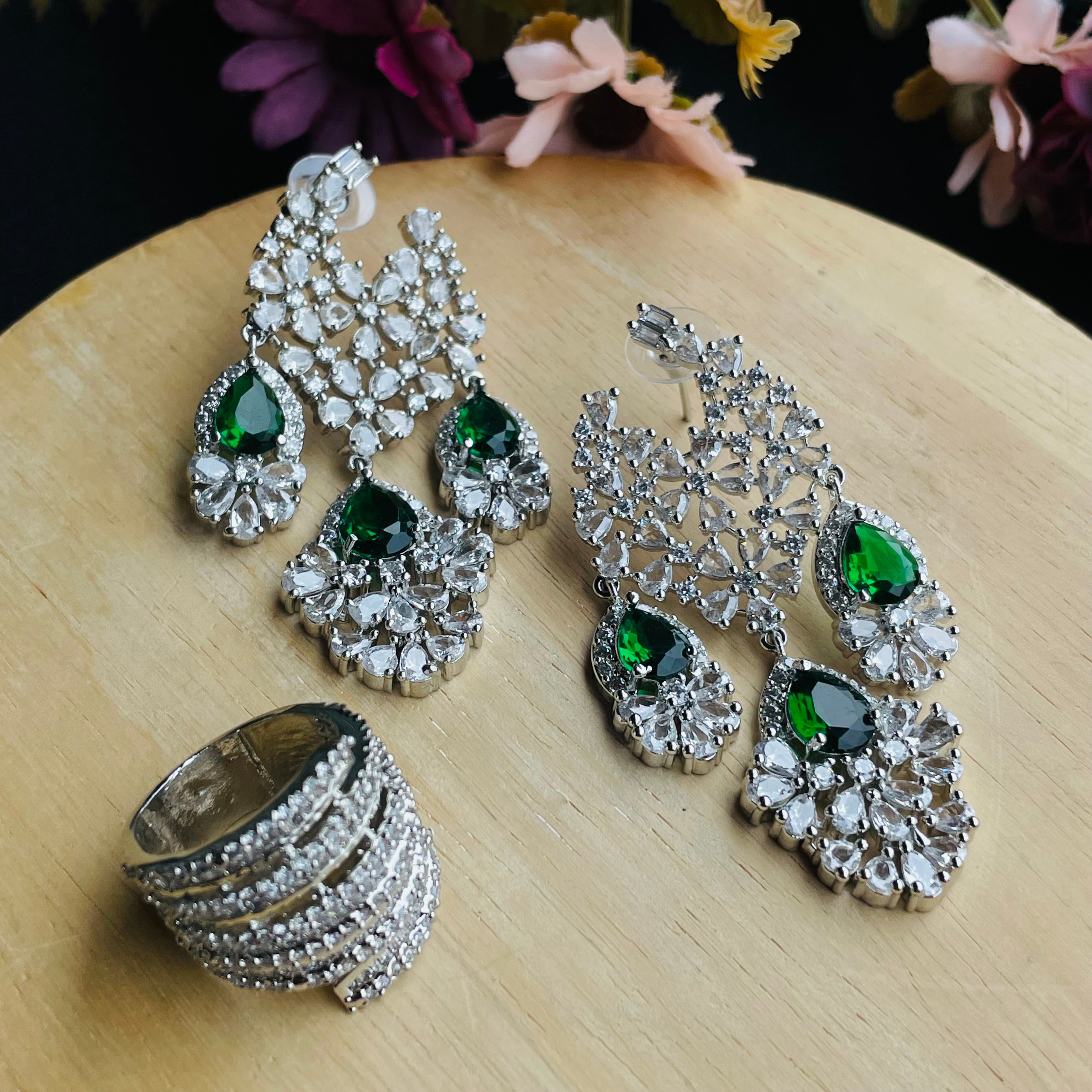 Ad ring & Earrings combo