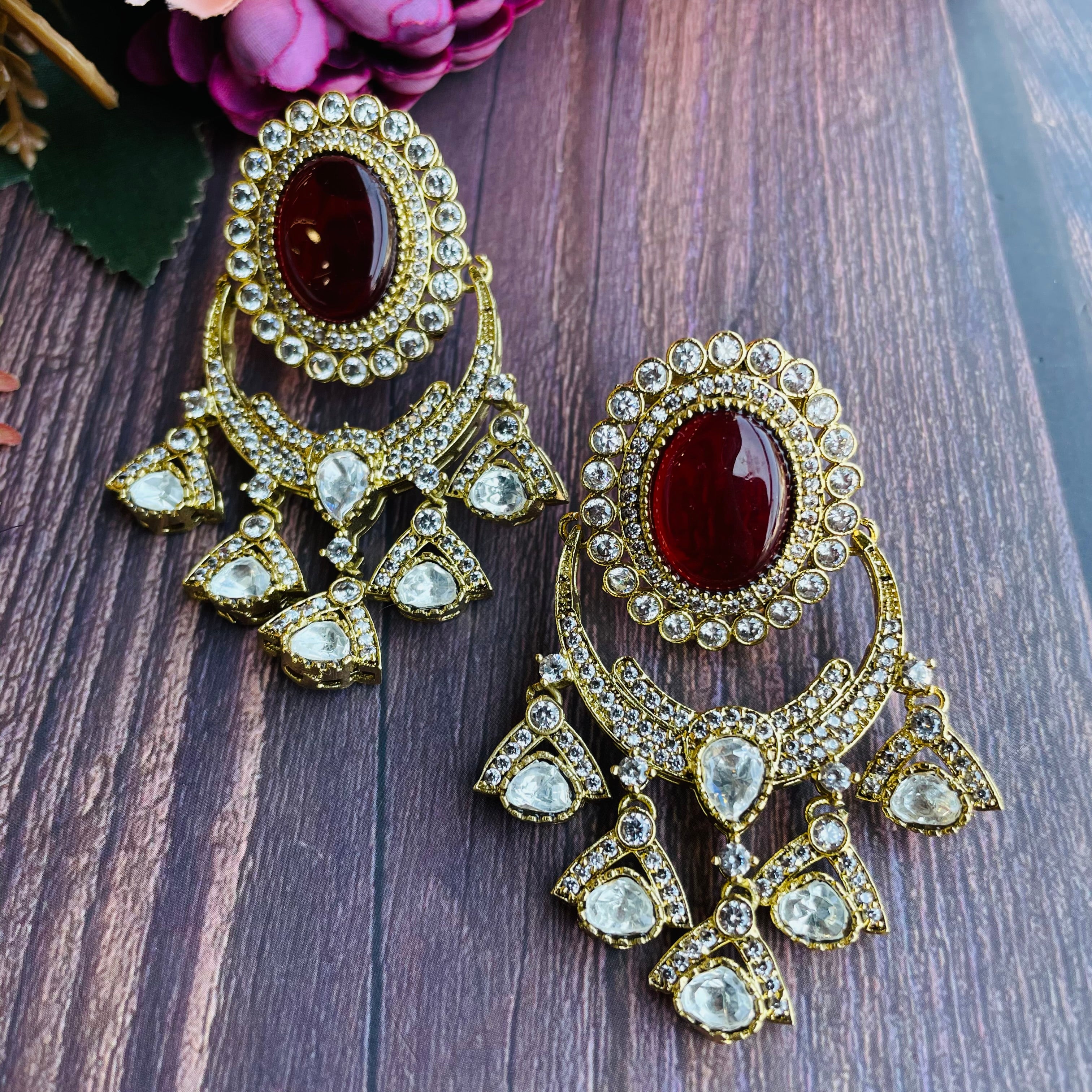 Nayaab Ruhi Polki Earrings