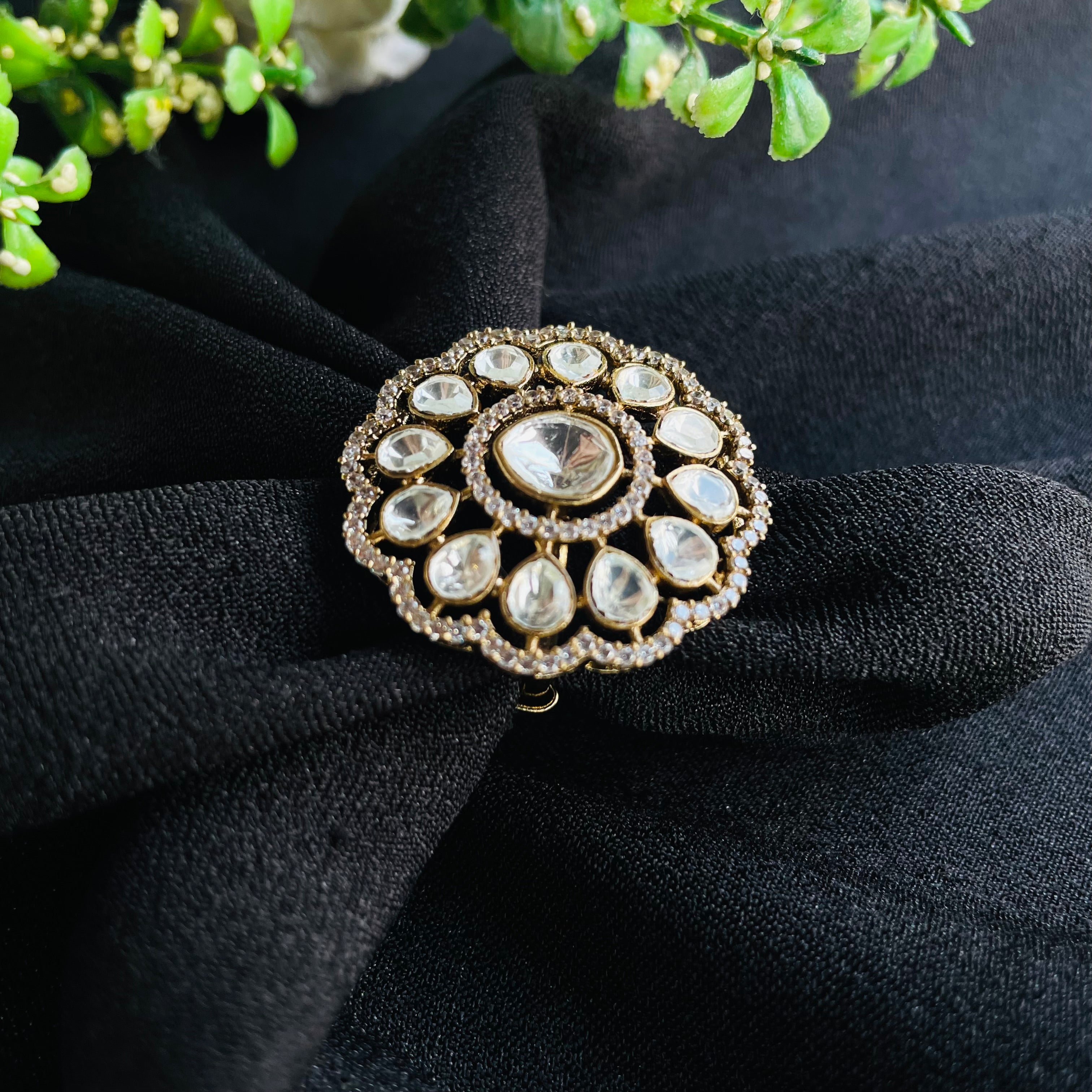 Nayaab Adhvika Polki Ring