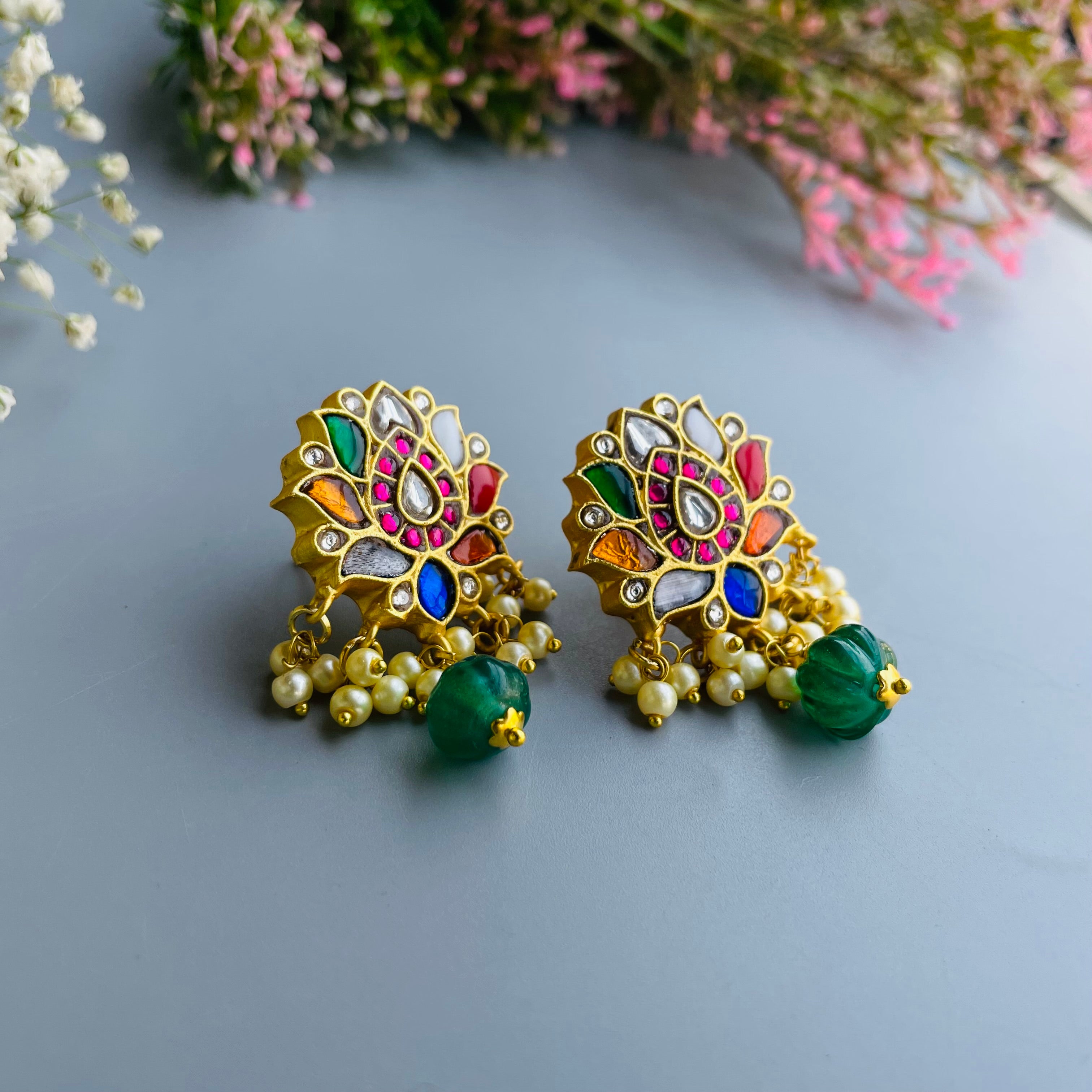 Nayaab lotus studs