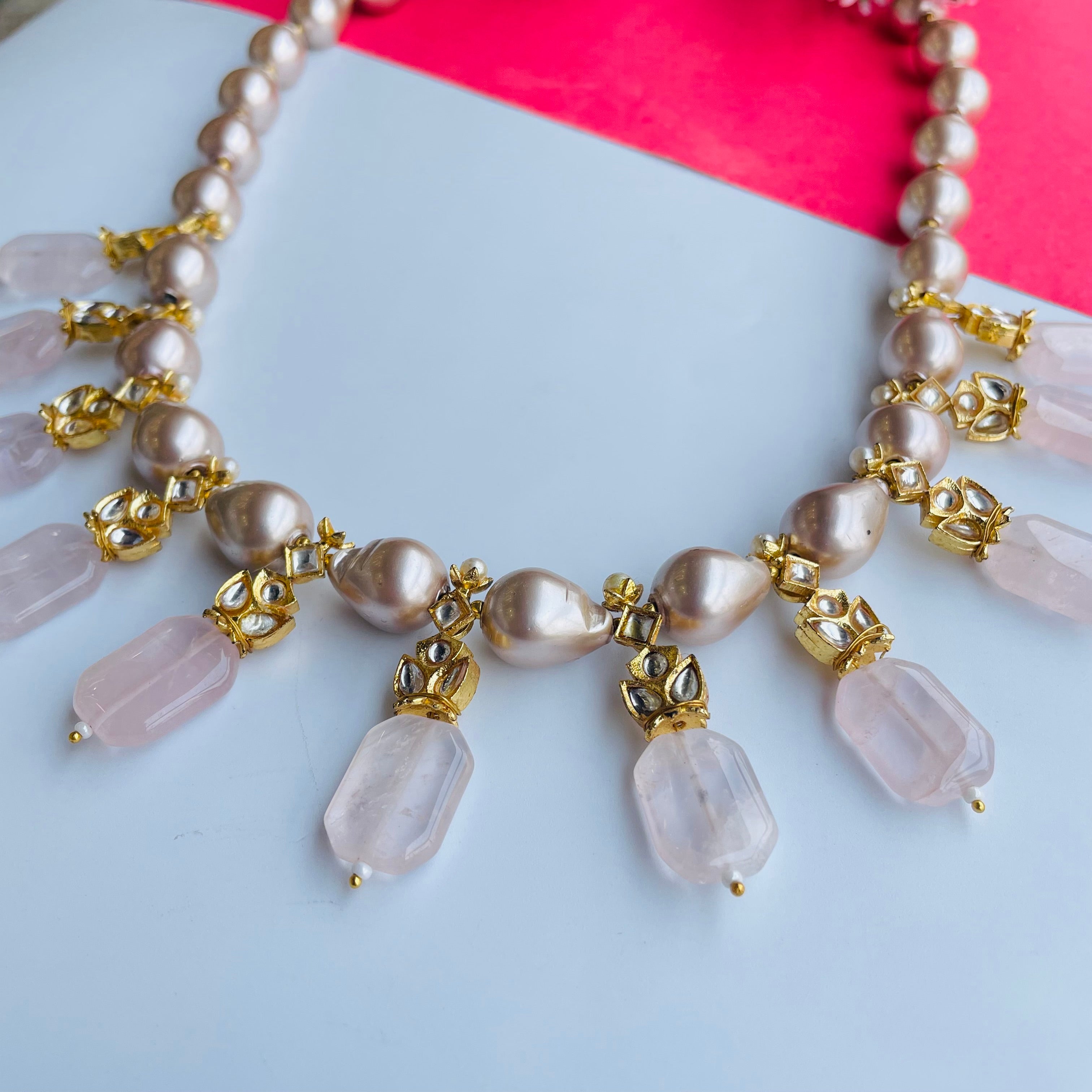 Nayaab long pearls Neckpiece