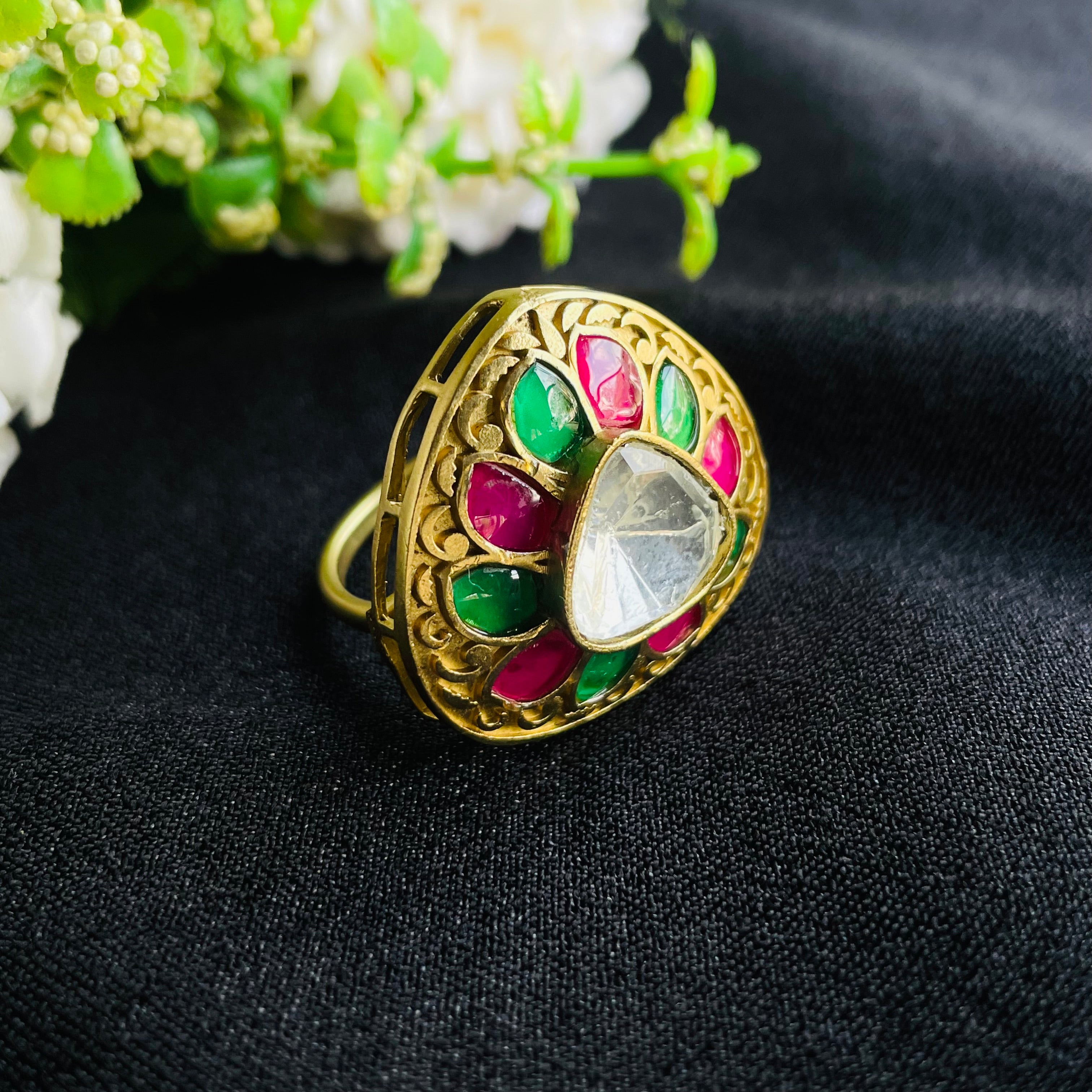 Nayaab Anika Polki Ring