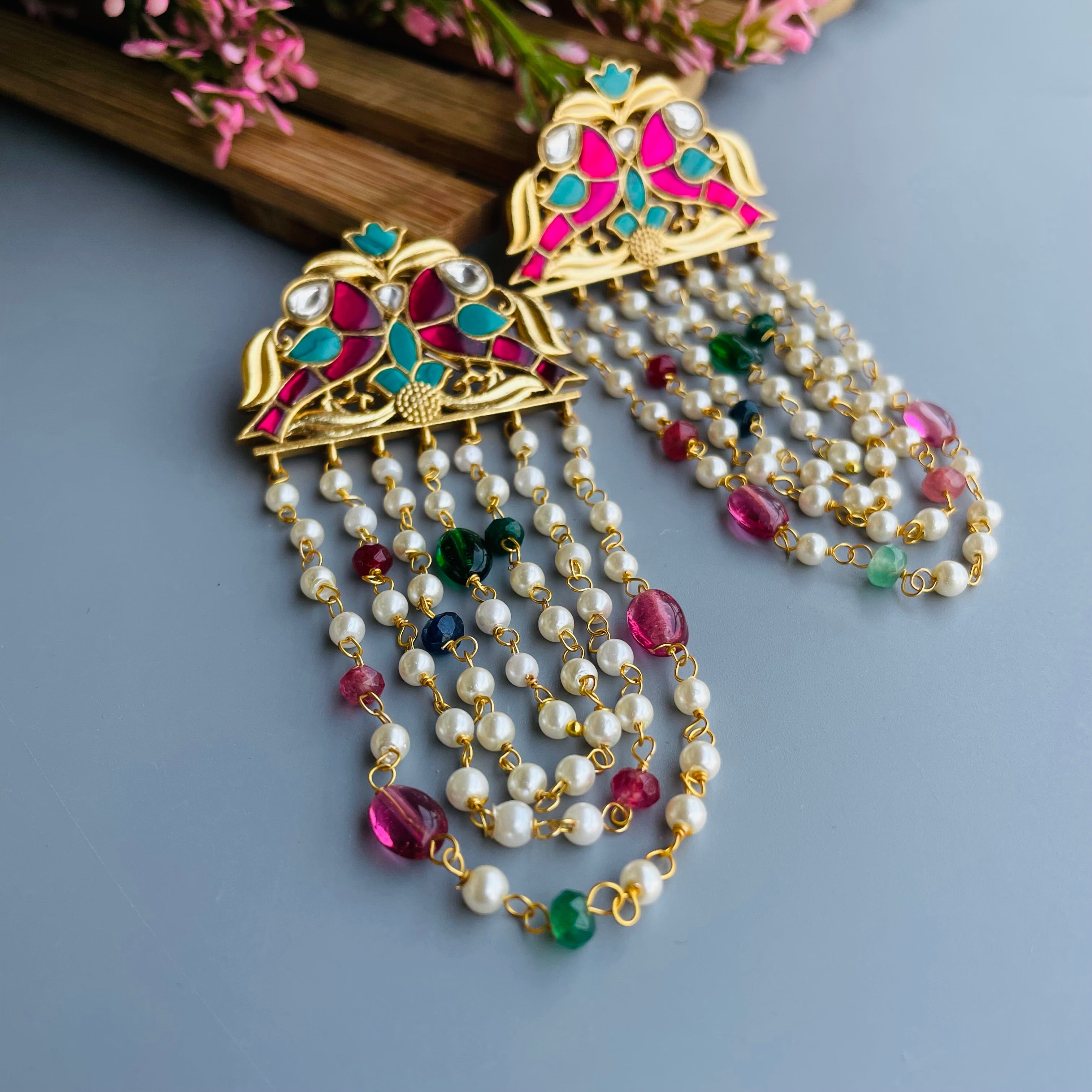 Nayaab Riya Polki Earrings