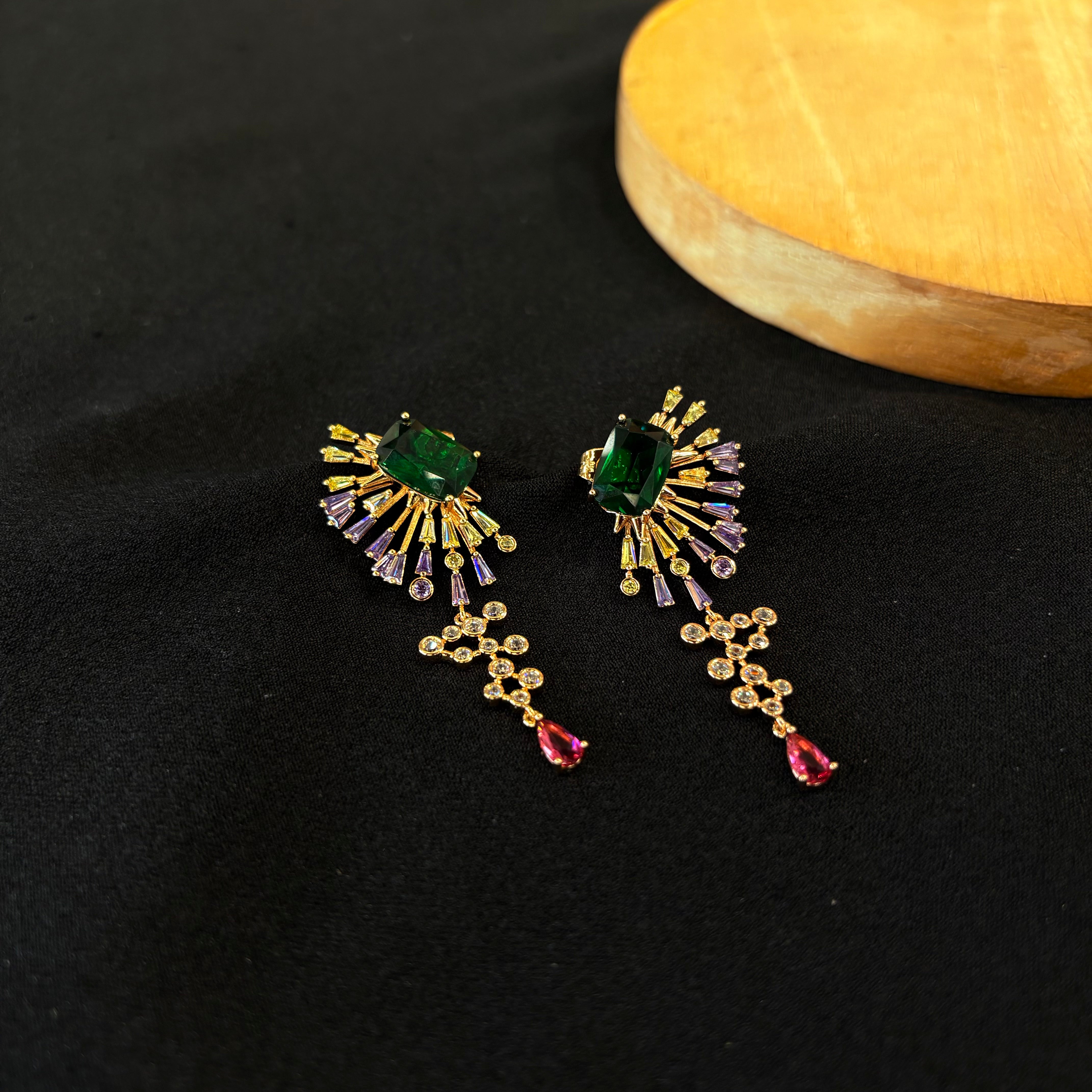 Emerald Royale Chandelier Earrings