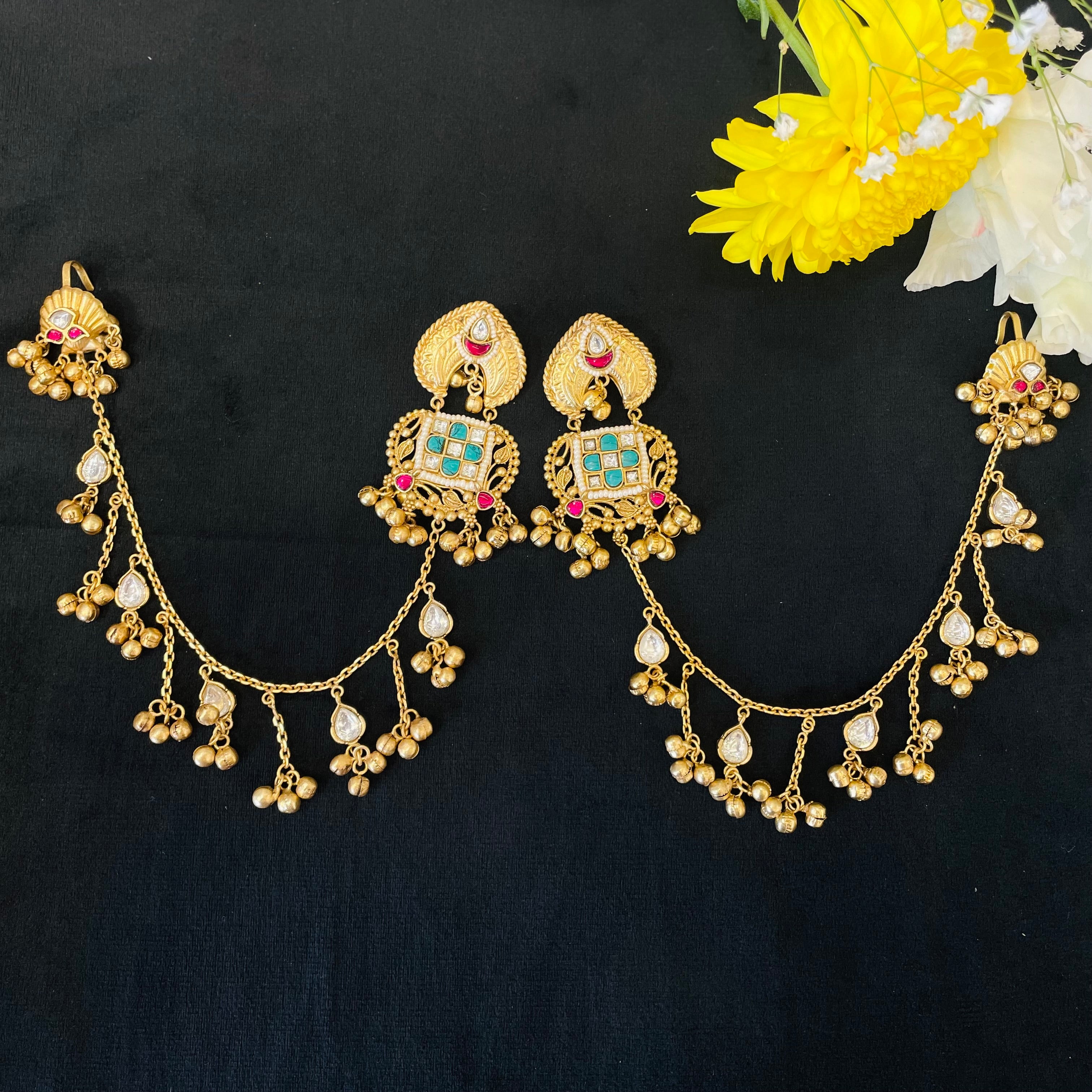 Nayaab Earrings with kansahara