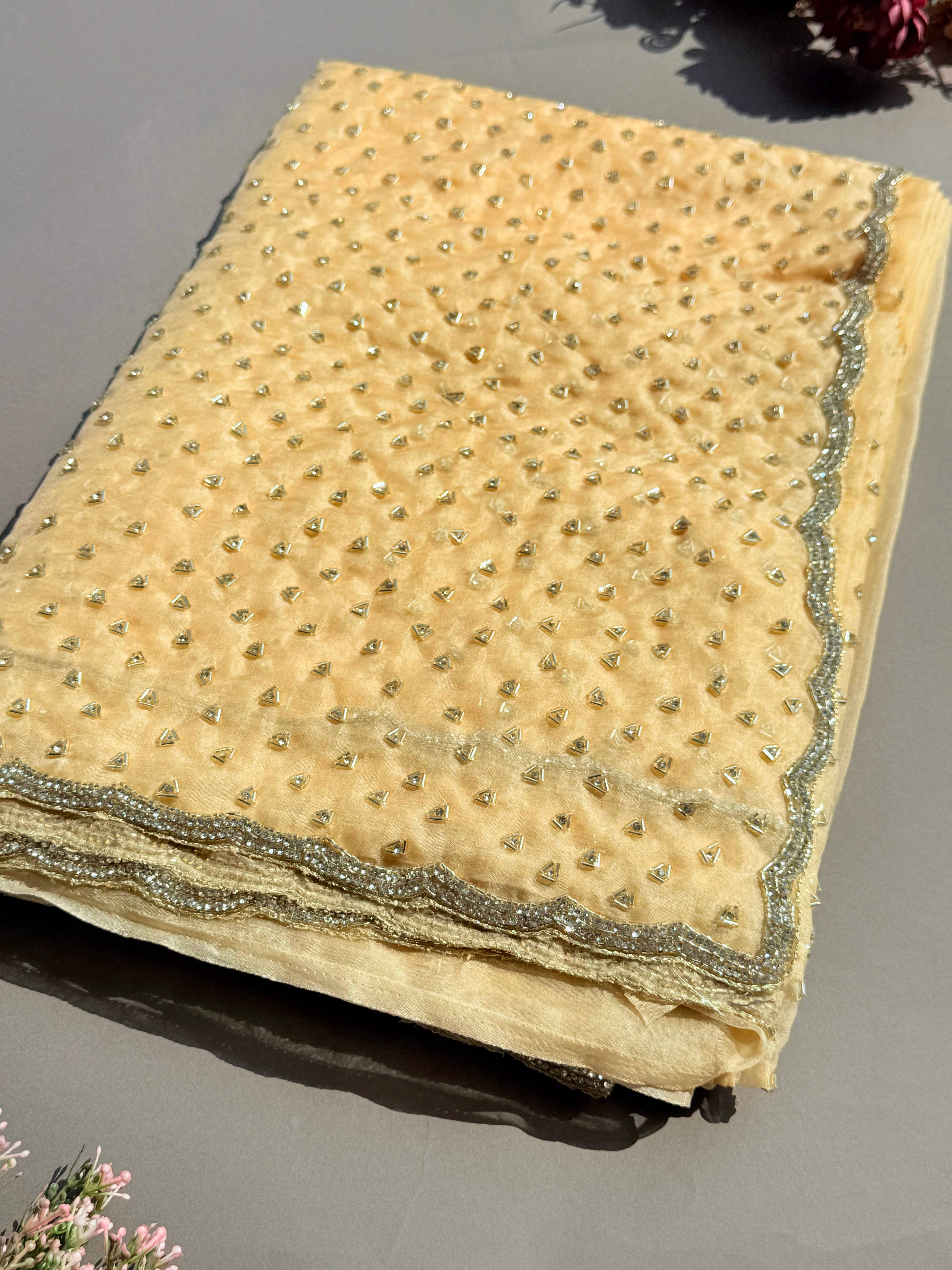 Raina Organza Saree - Yellow