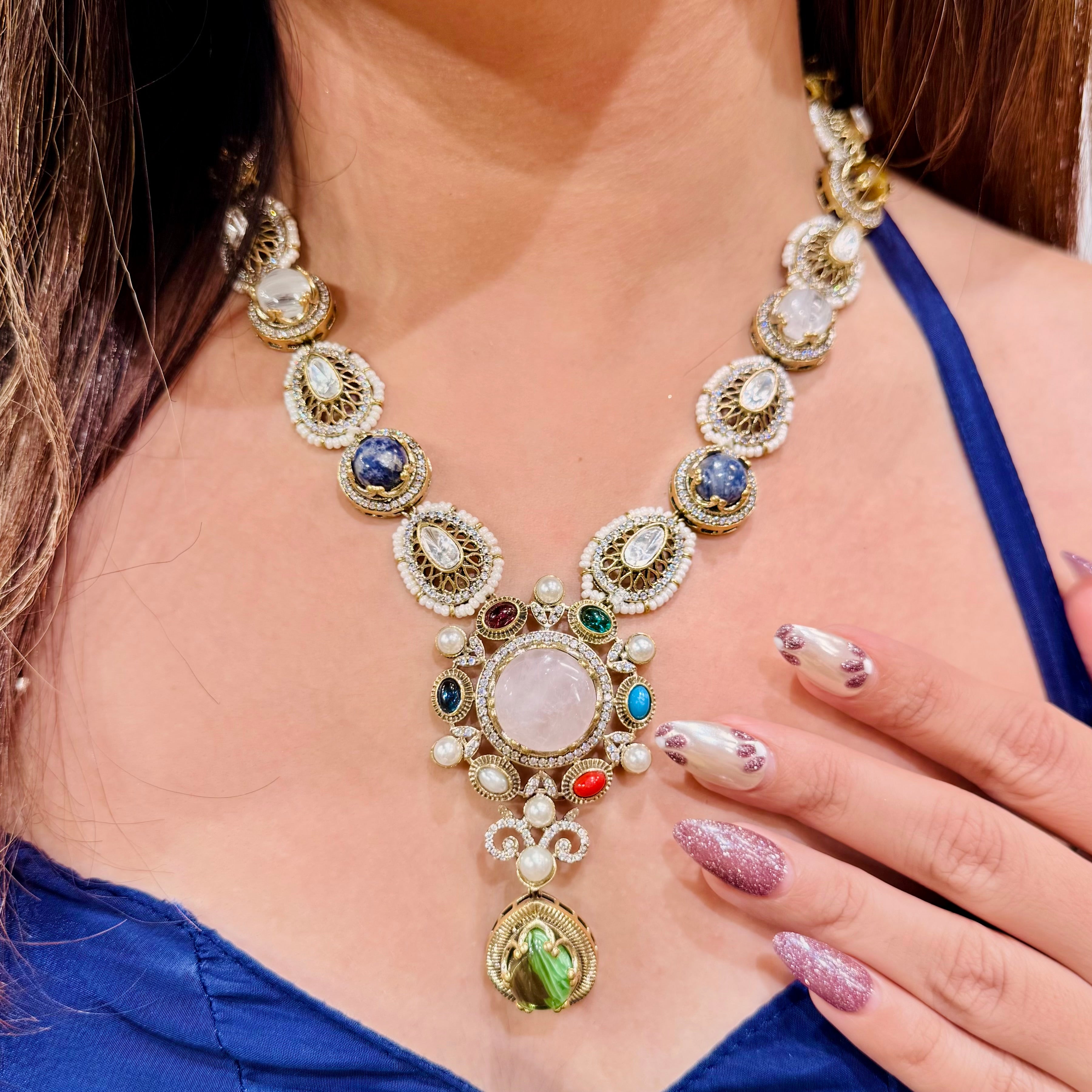 Nayaab Dhwani Polki Neckpiece