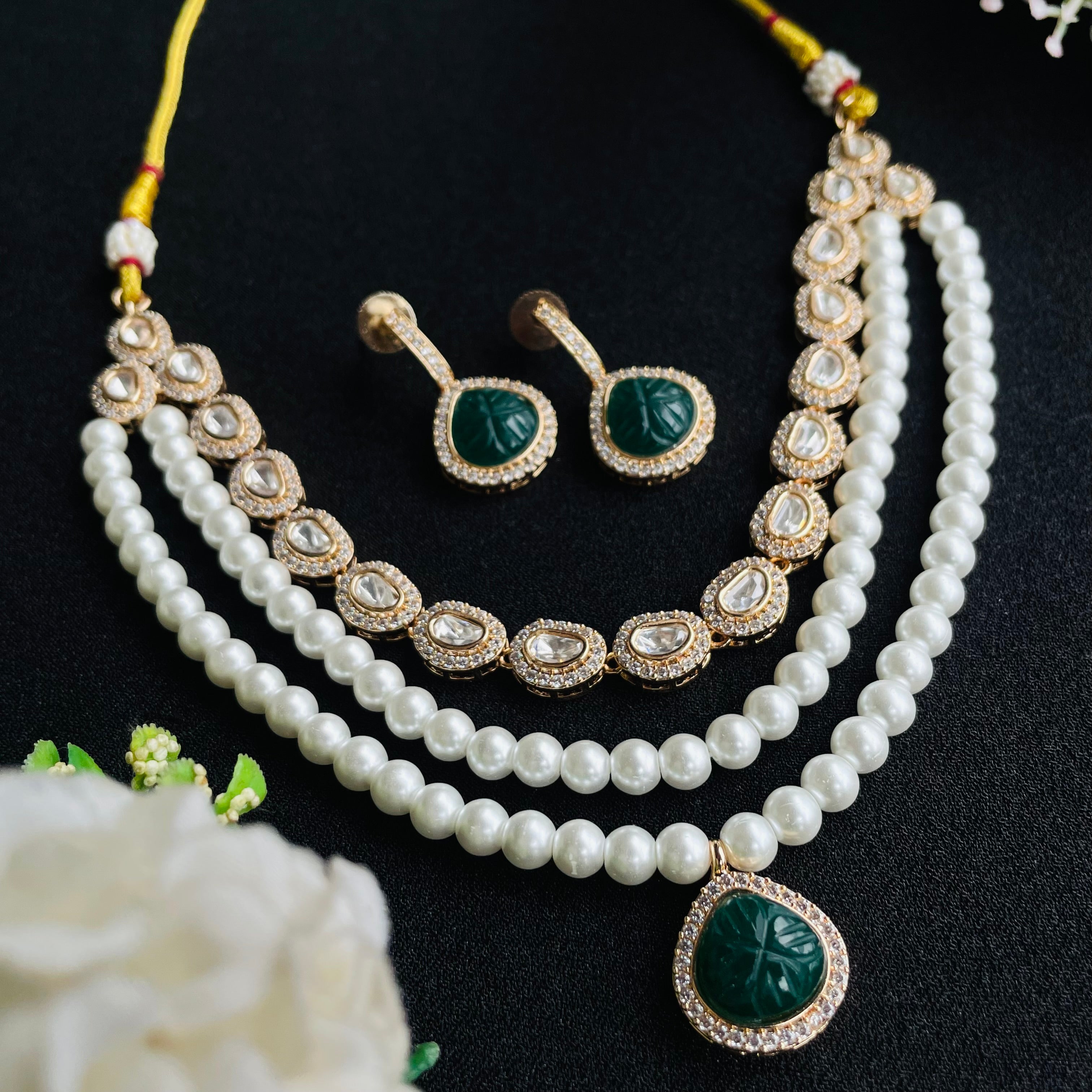 Nayaab jhanvi polki neckpiece