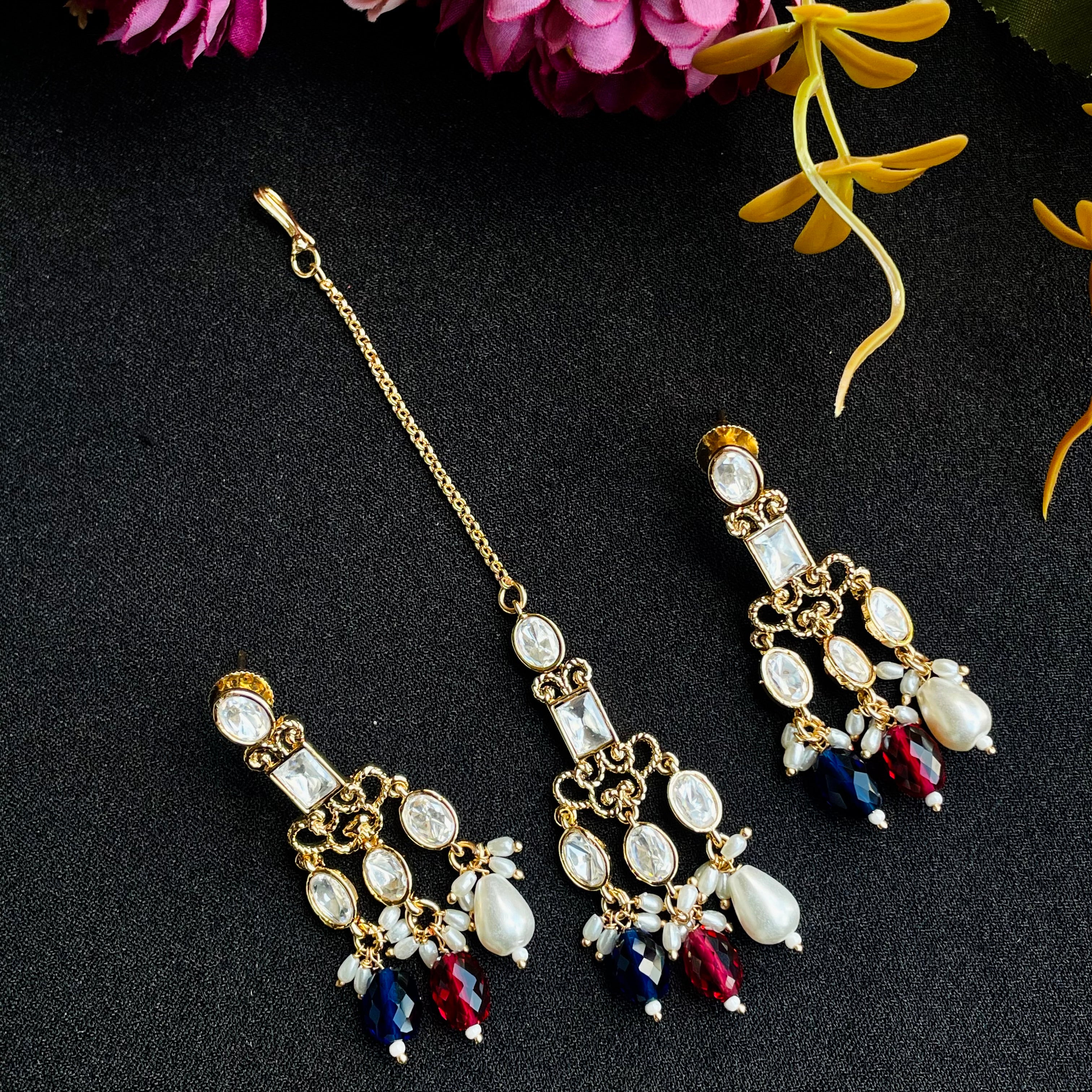 Nayaab Inaya Earrings With Tikka