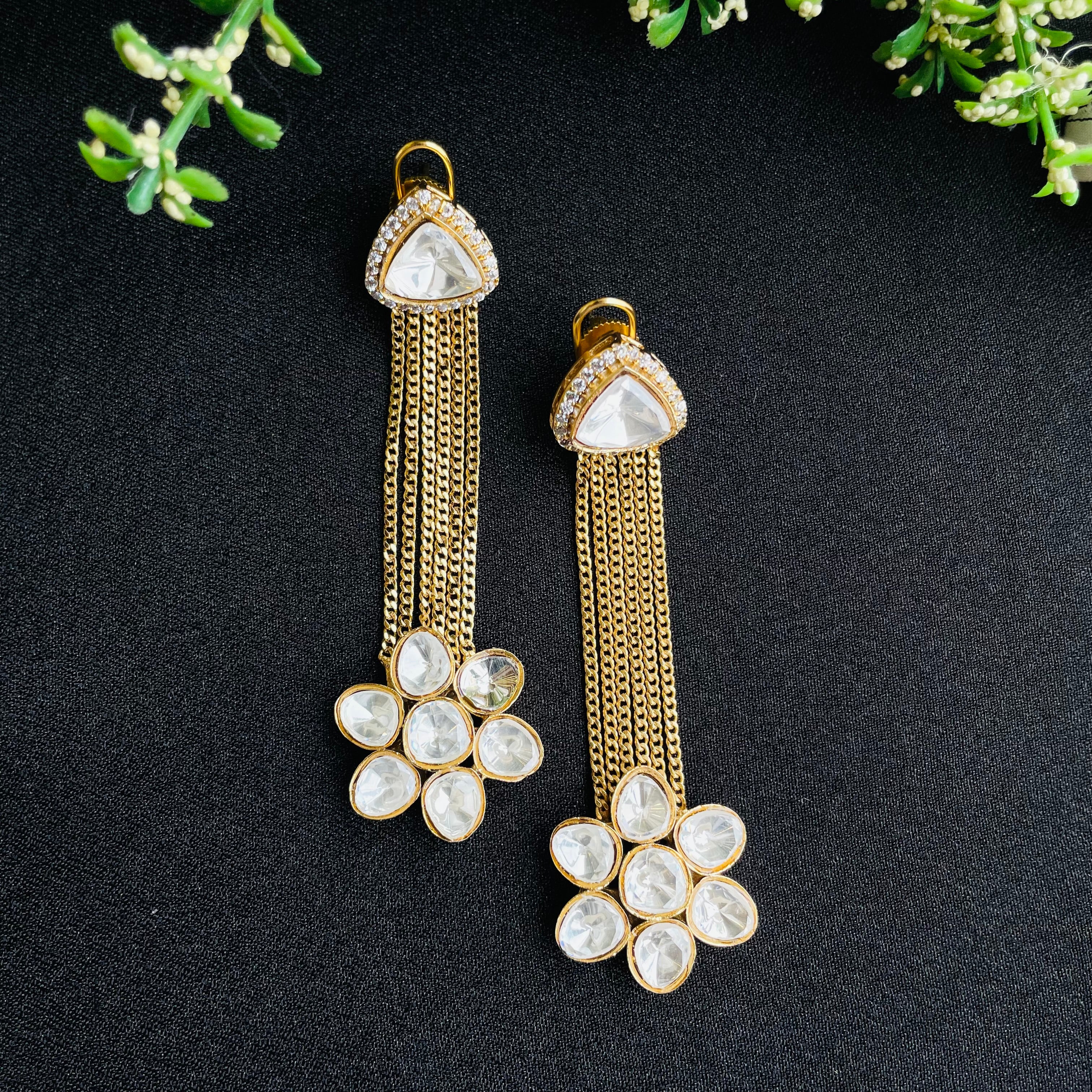 Nayaab Saradha Polki Earrings