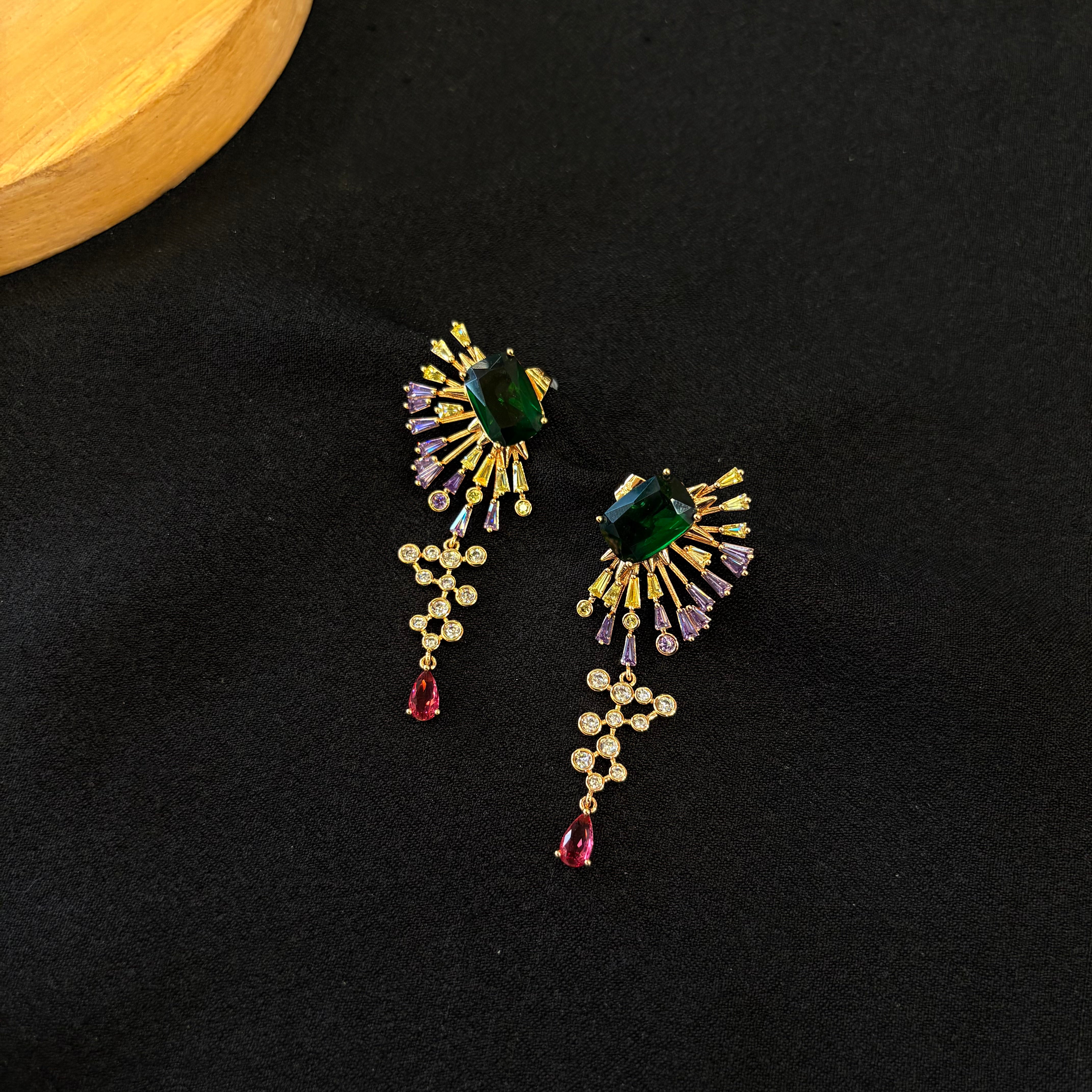 Emerald Royale Chandelier Earrings
