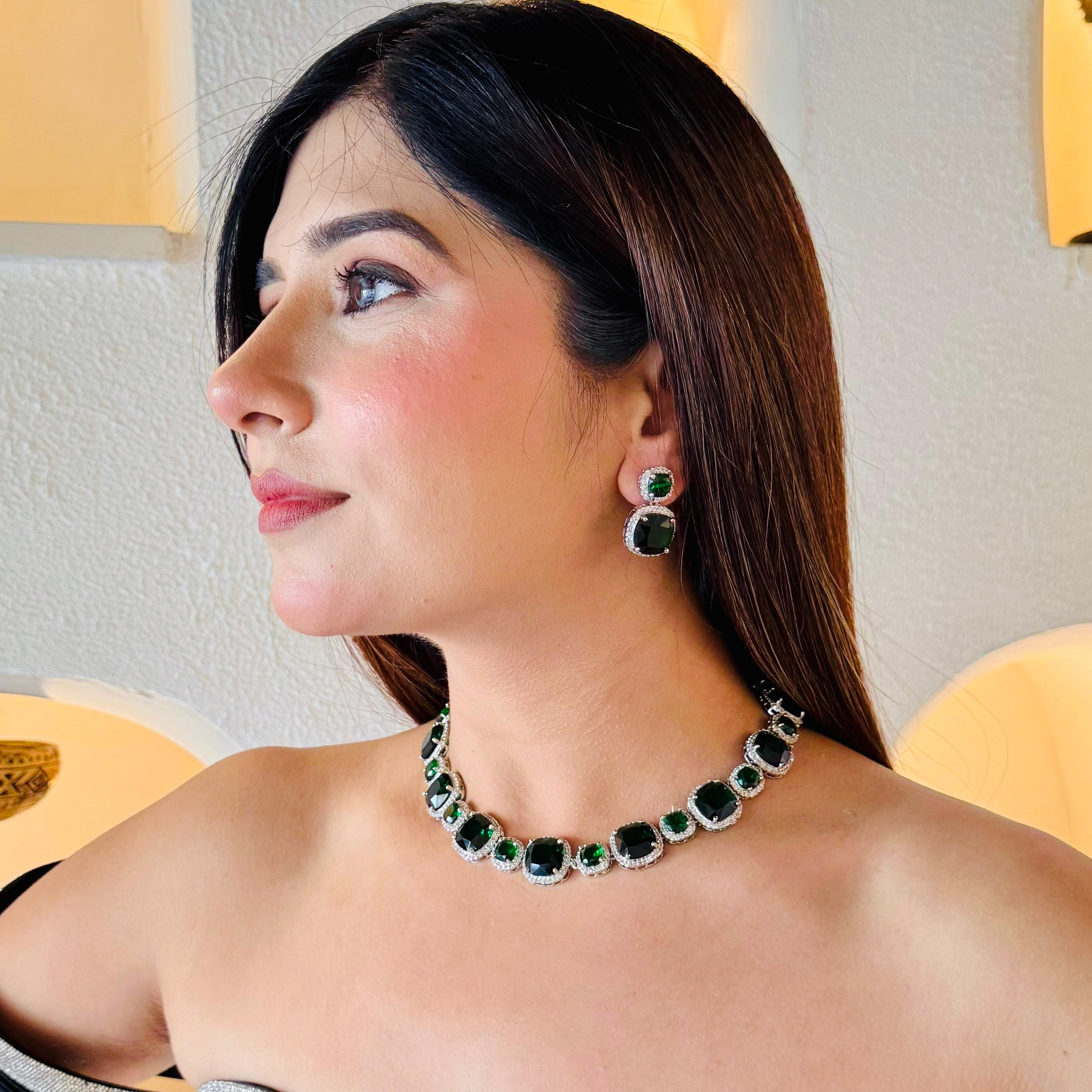 Ad Alisha Neckpiece - Green