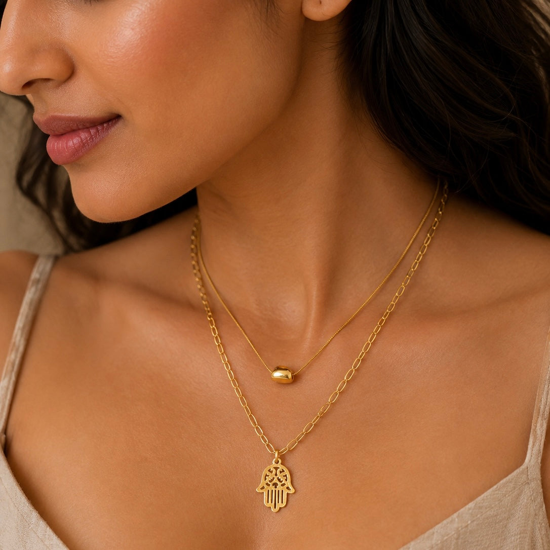 Hamsa Grace Layered Neck chain