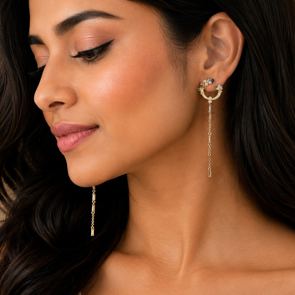 Celeste Bow Drop Earrings