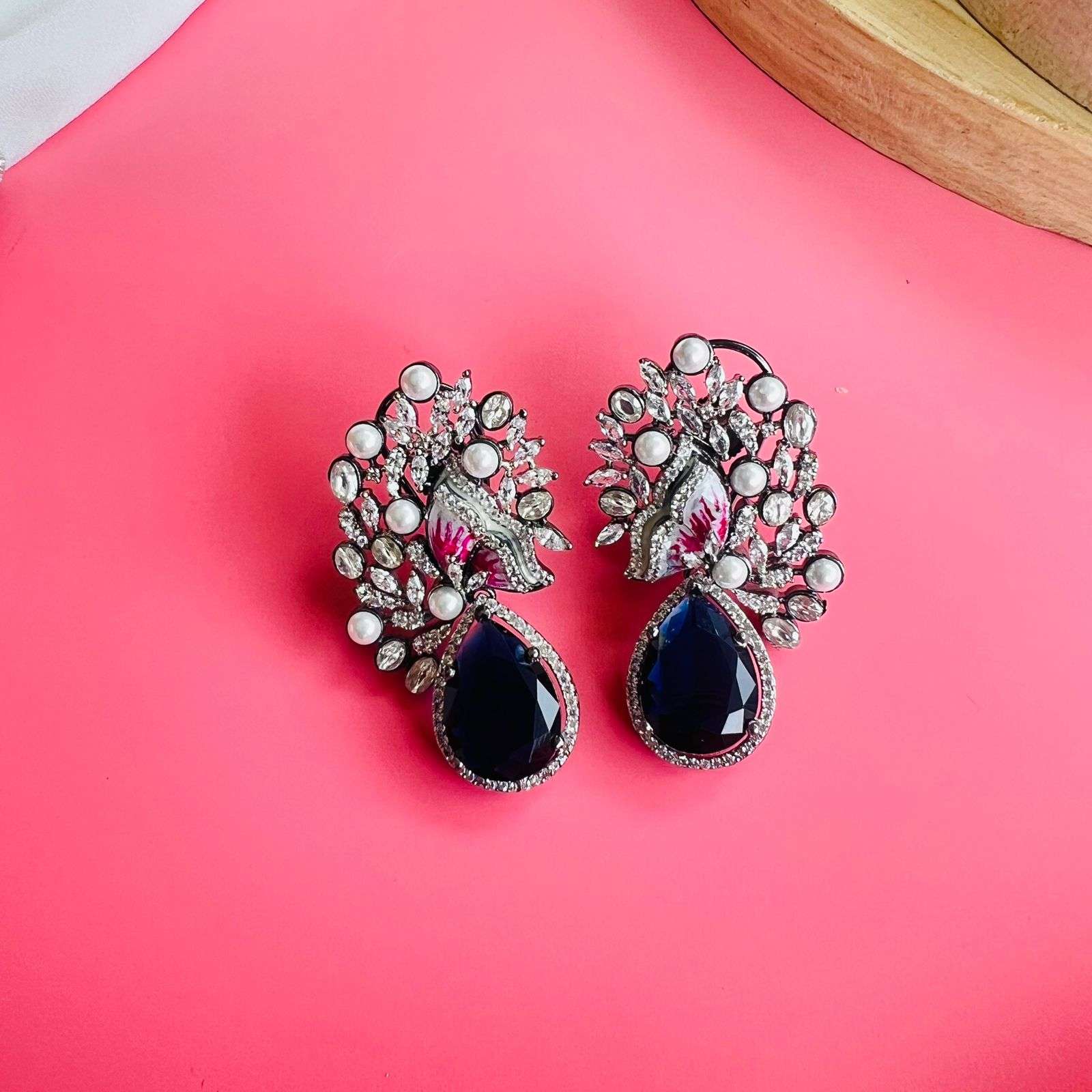 Ad Elsa Earrings Velvet box by Shweta