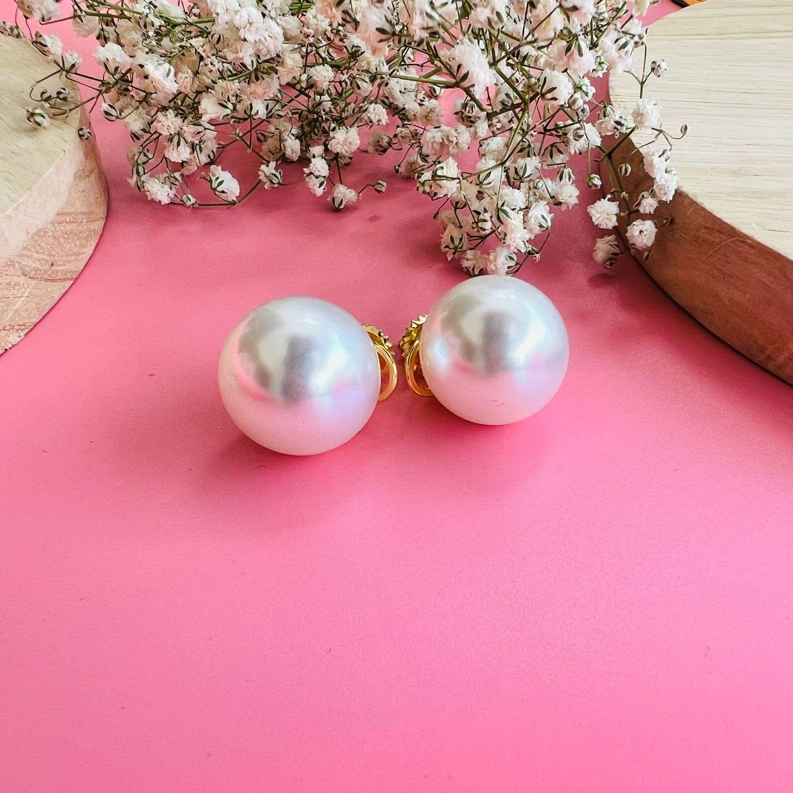 Layla Julia Pearl Studs velvet box by shweta