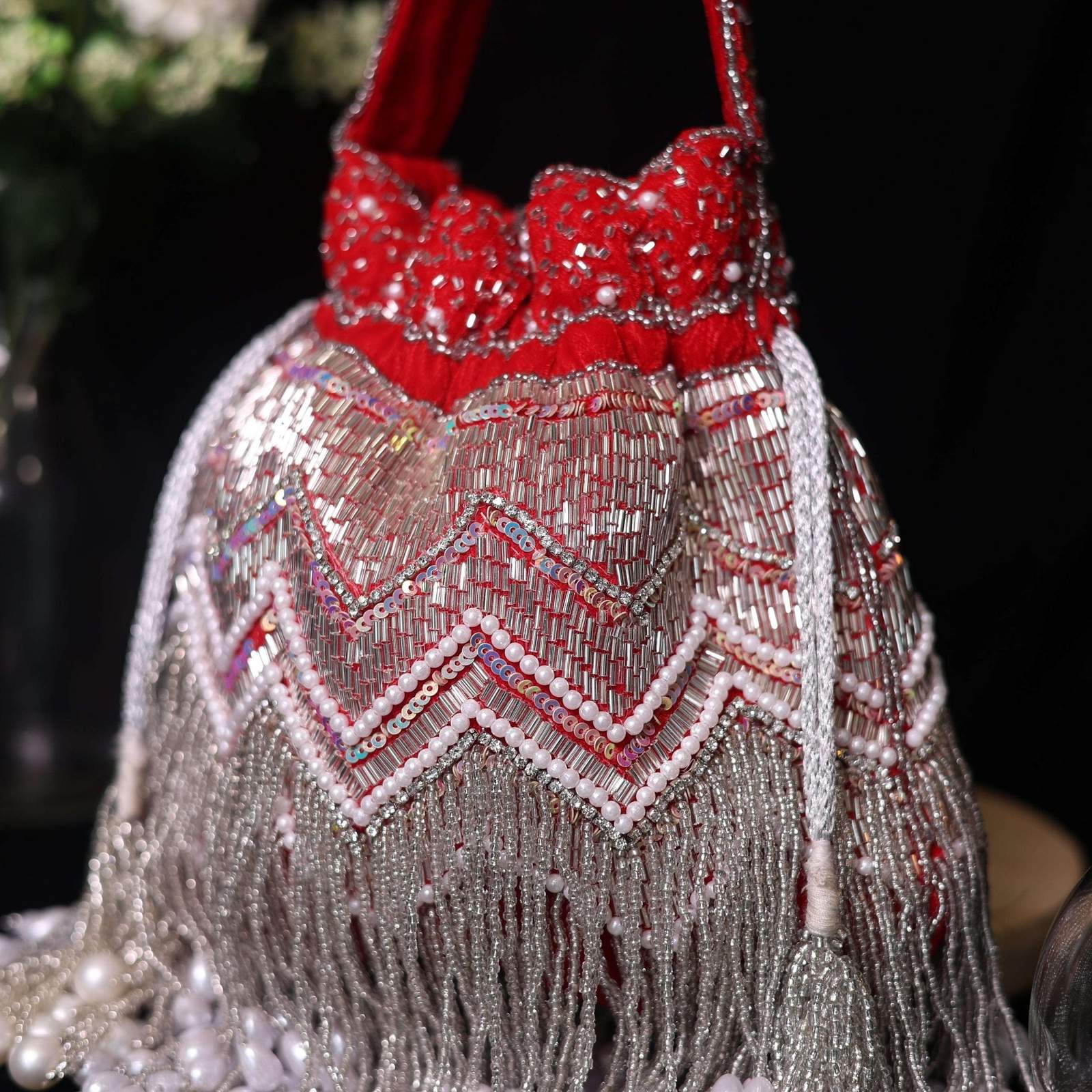 vs velvet potli velvet box by shweta