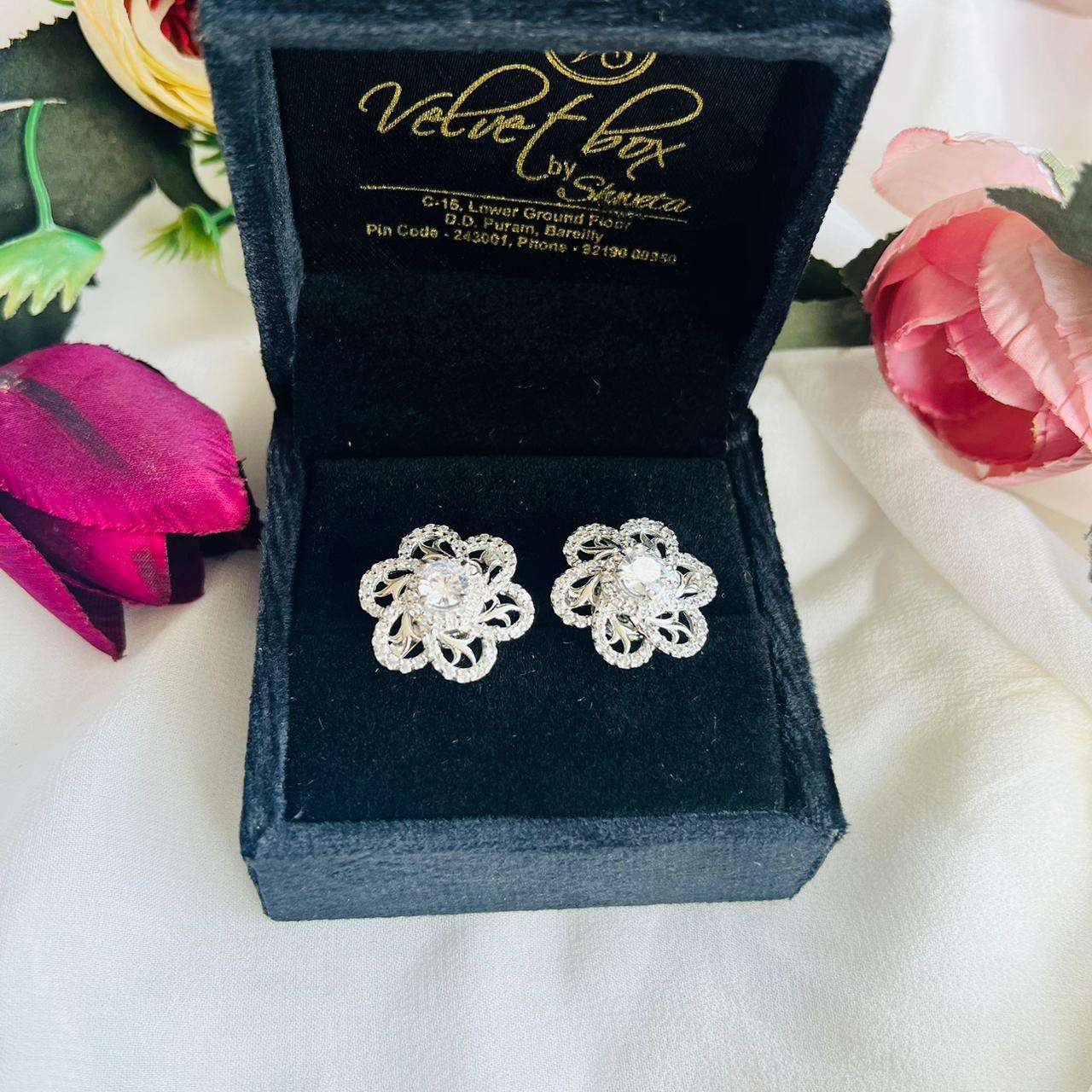 Vs sterling silver studs 1309 Velvet box by Shweta