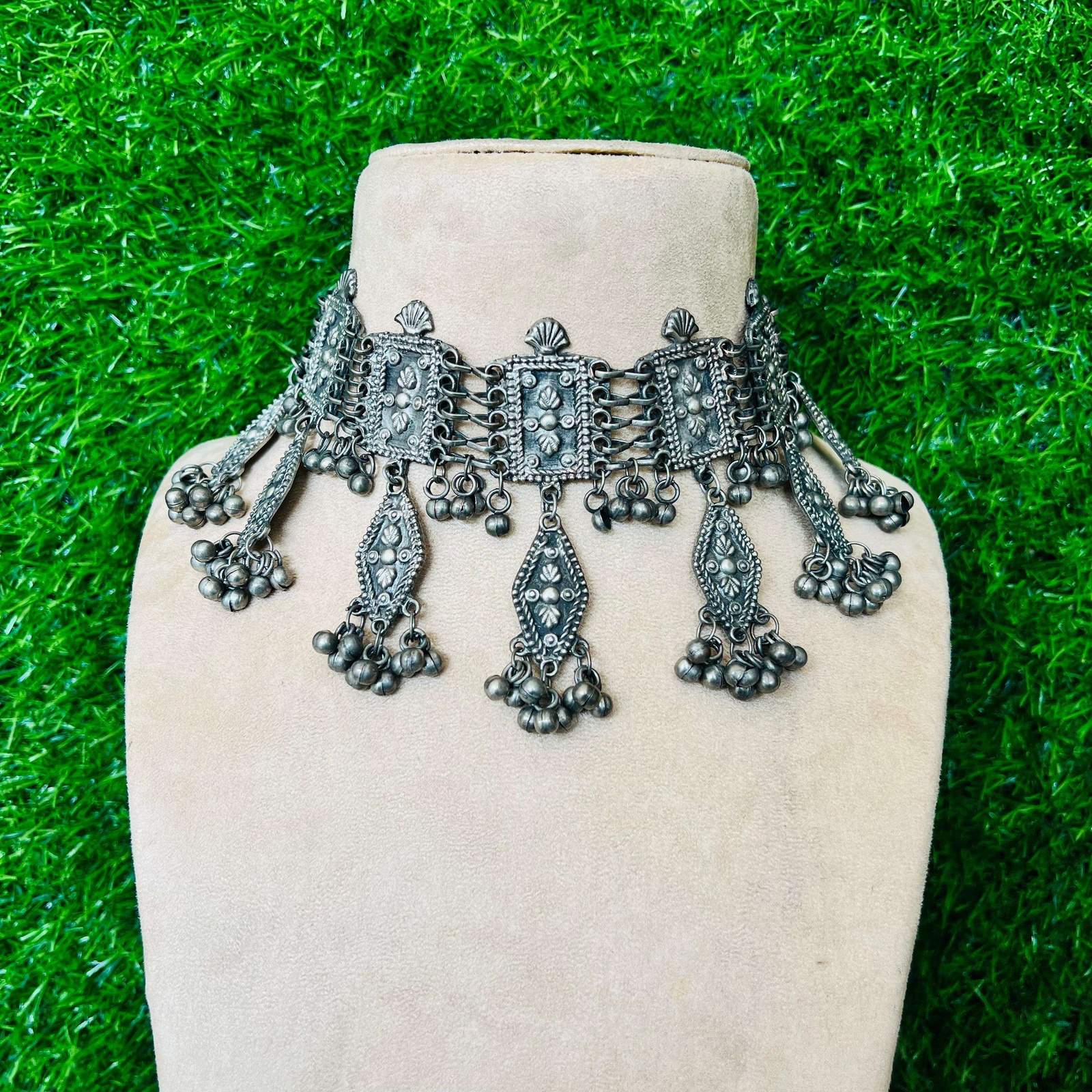 Oxidized Rumi choker Velvet box by Shweta