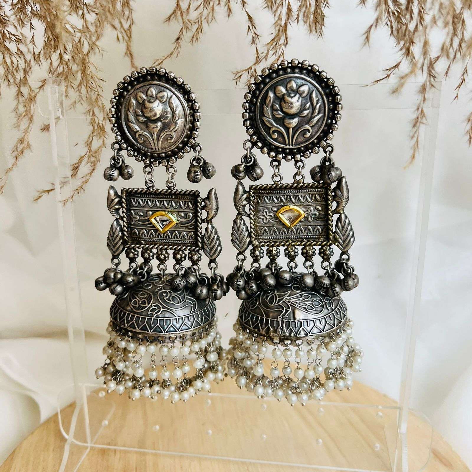 Oxidized Payal's Jhumki Velvet box by Shweta