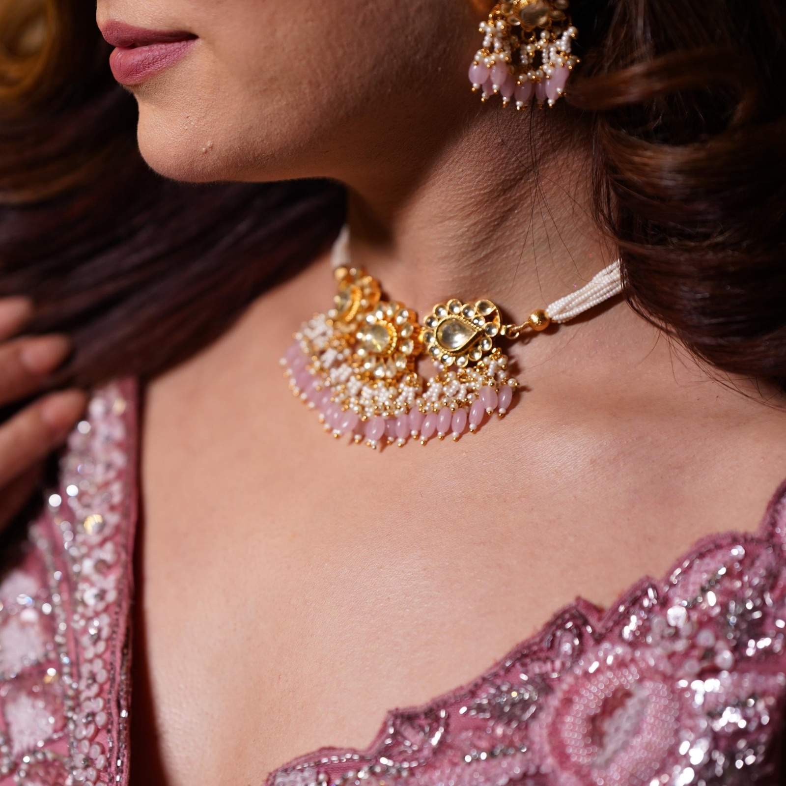 Nayaab Mahira Polki choker