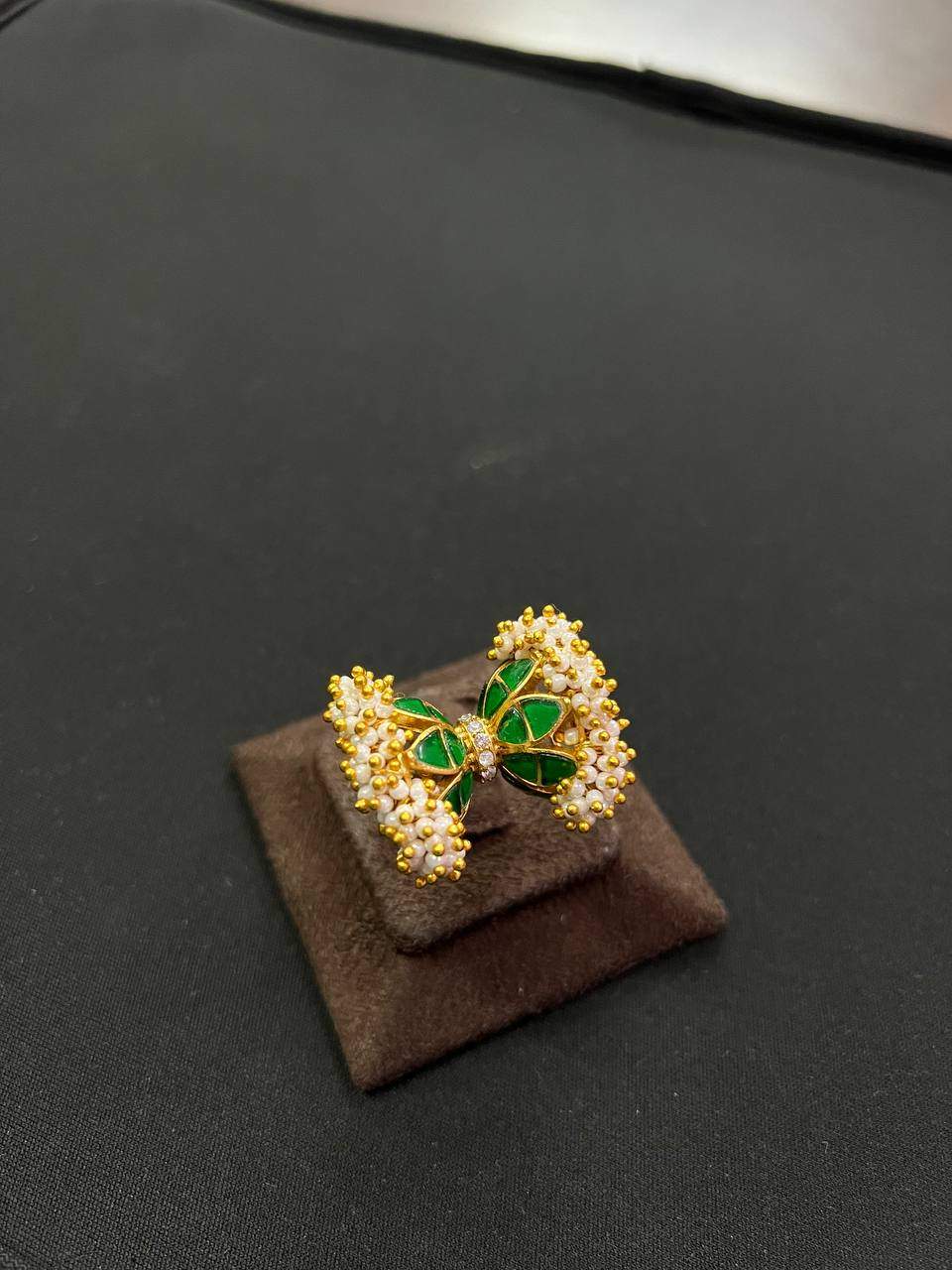 Nayaab butterfly polki Ring