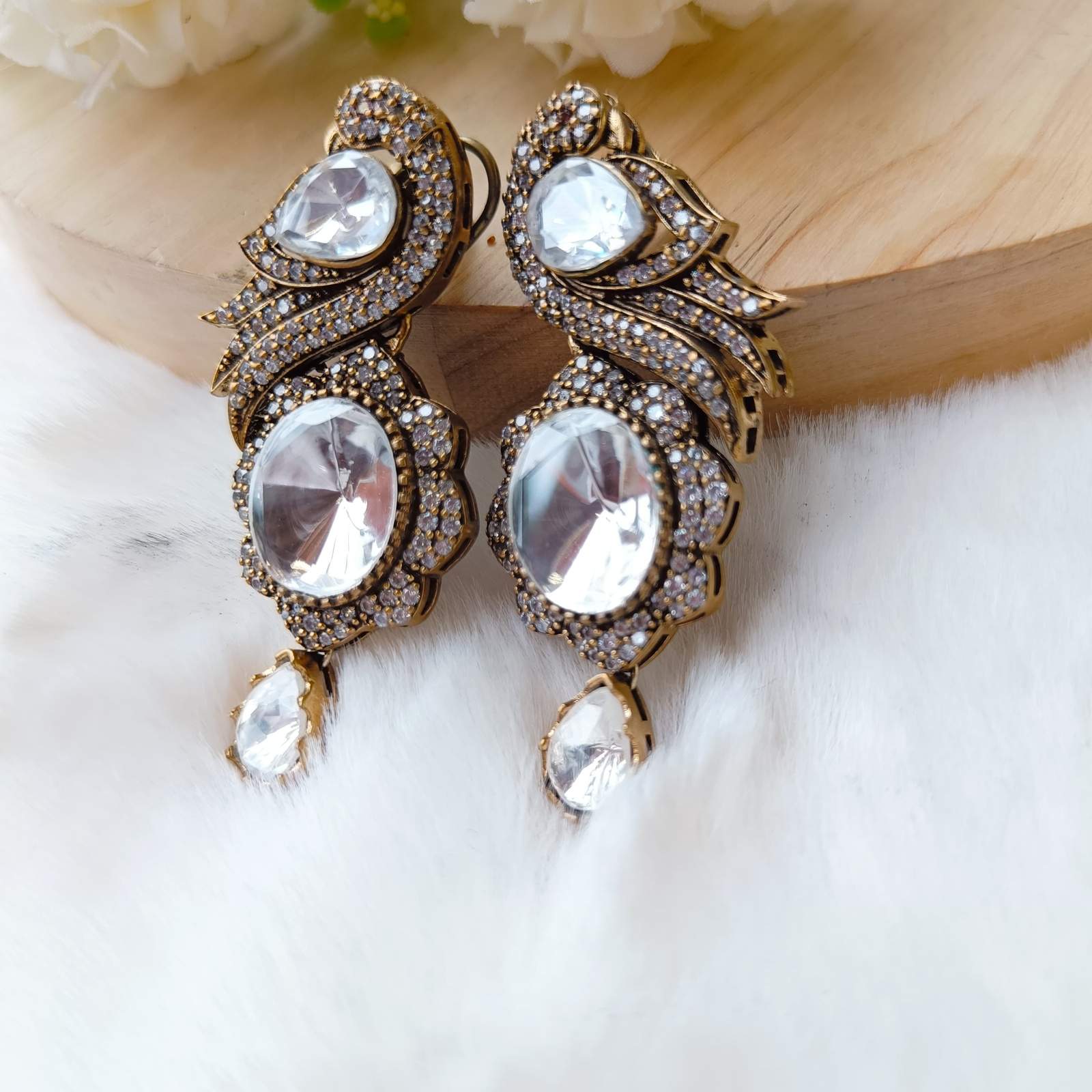 Nayaab saba polki earrings