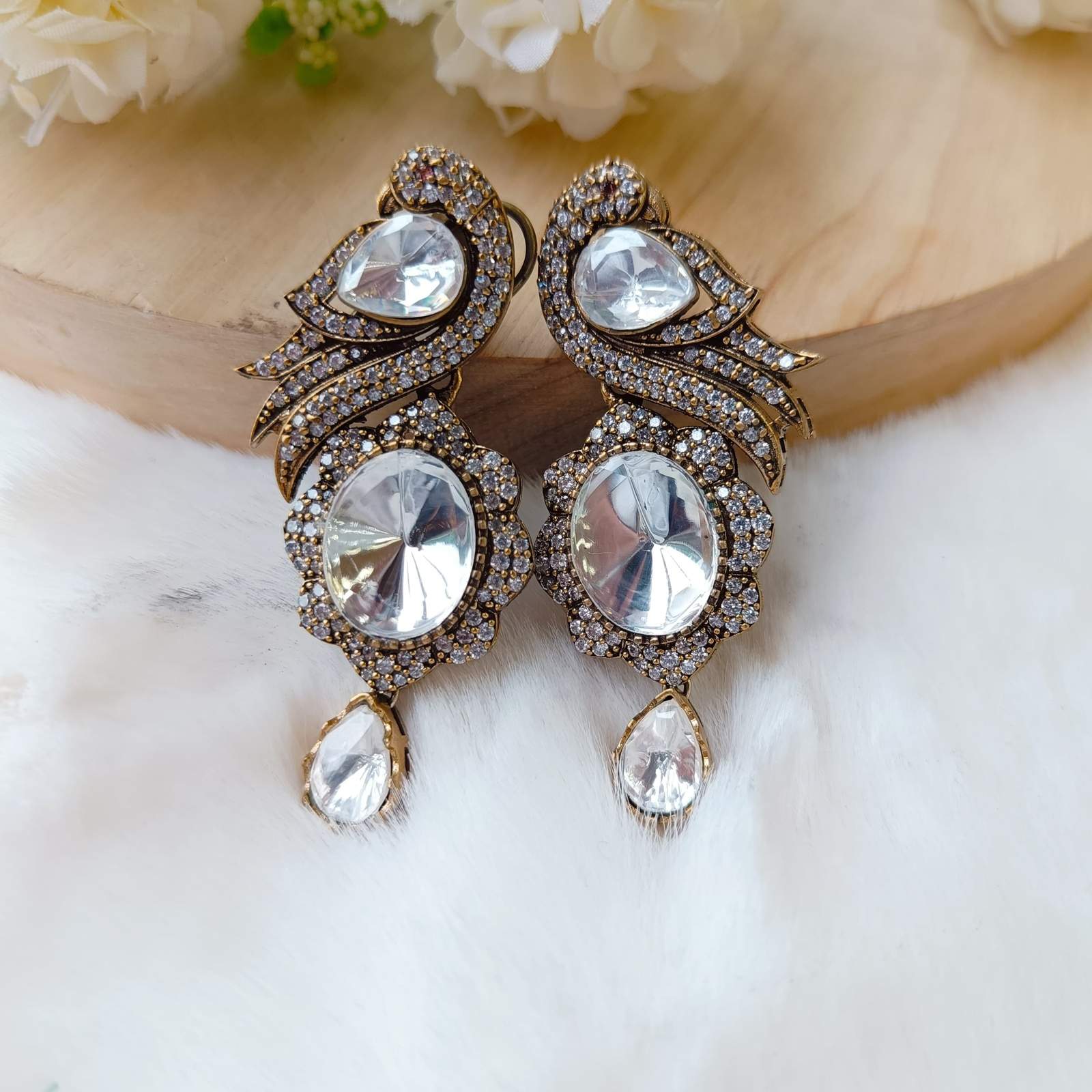 Nayaab saba polki earrings