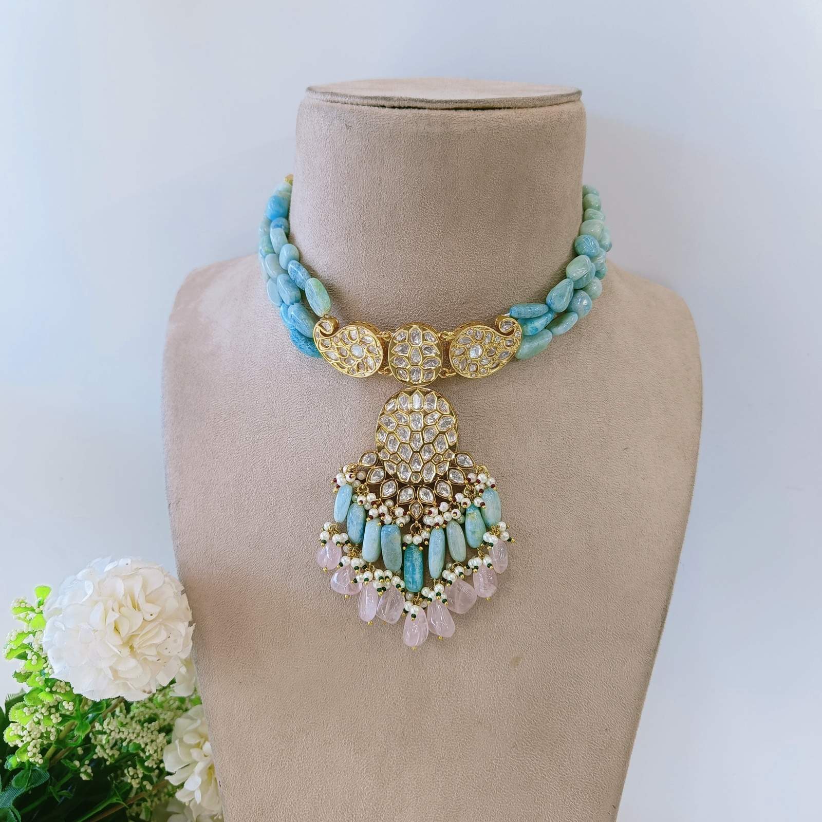 Nayaab alma polki choker