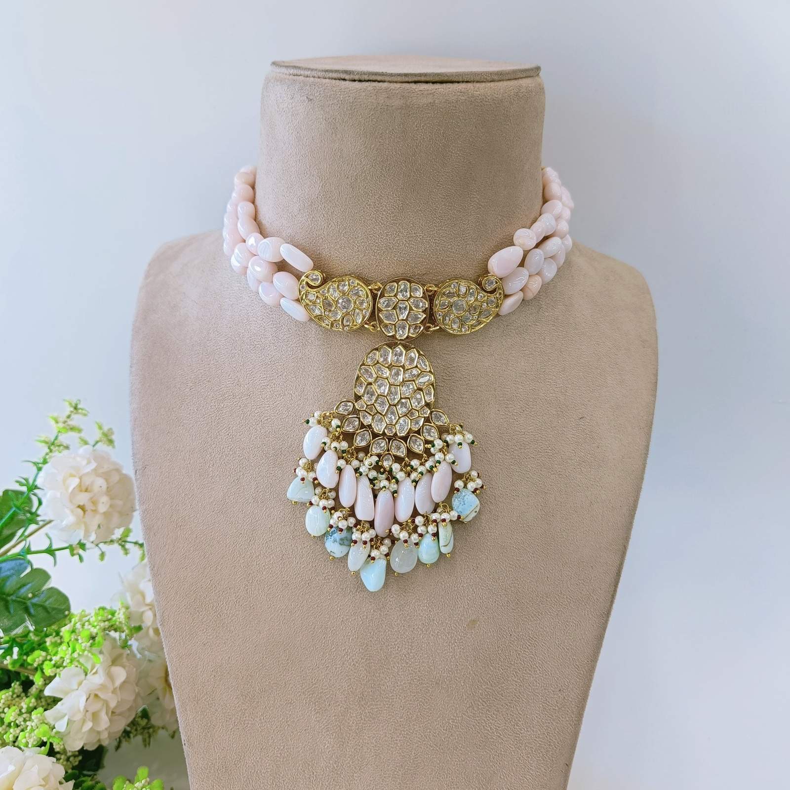 Nayaab alma polki choker