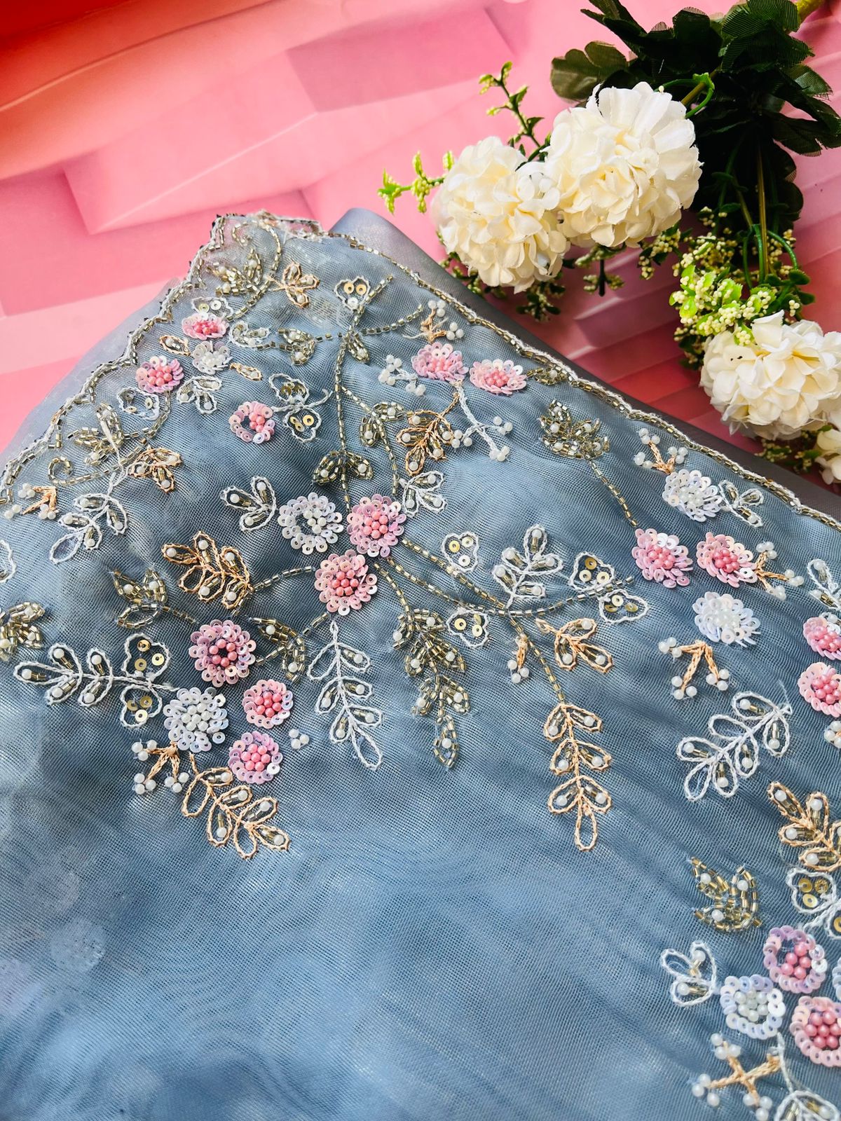 Blue valley Organza Saree