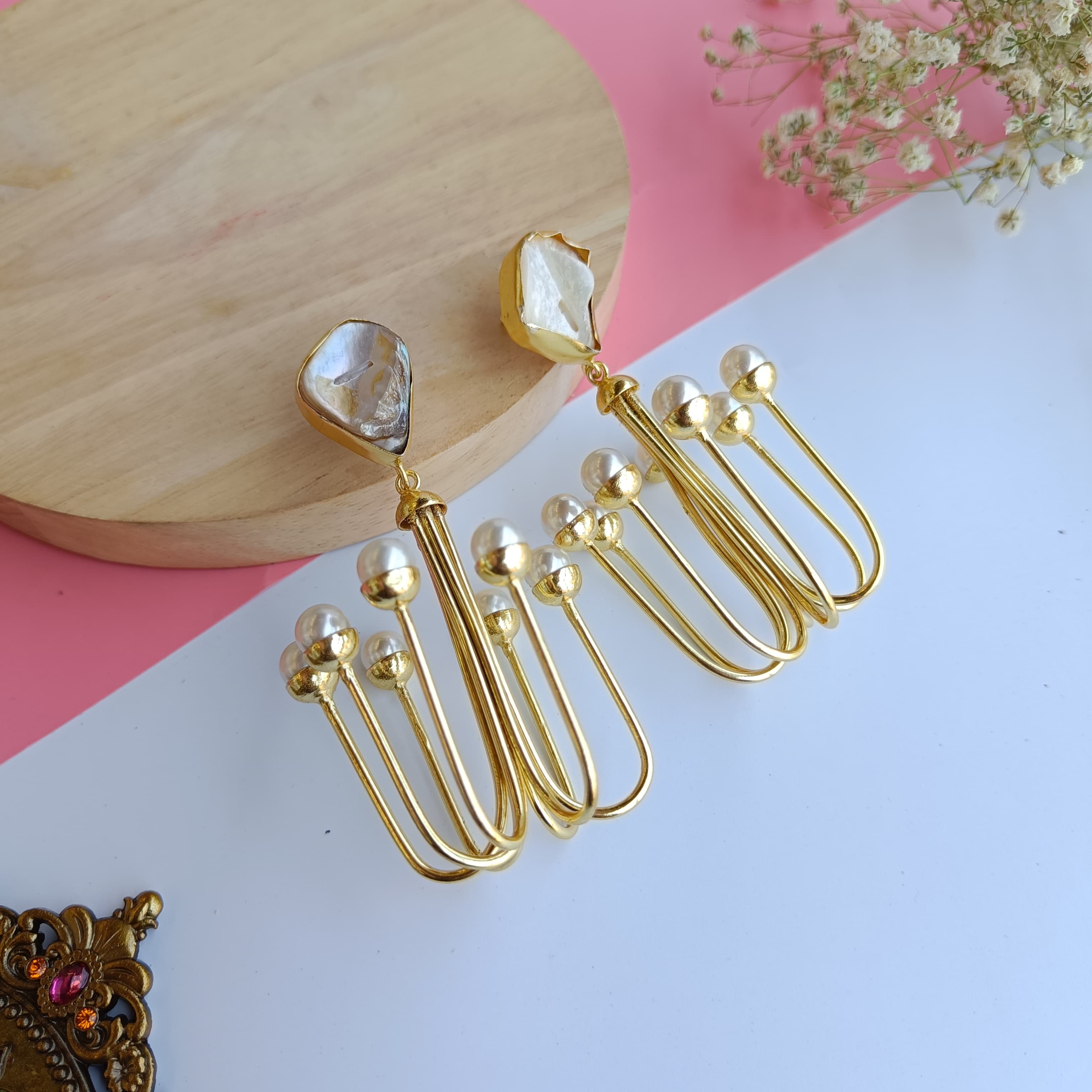 Layla Allium Gold Earrings