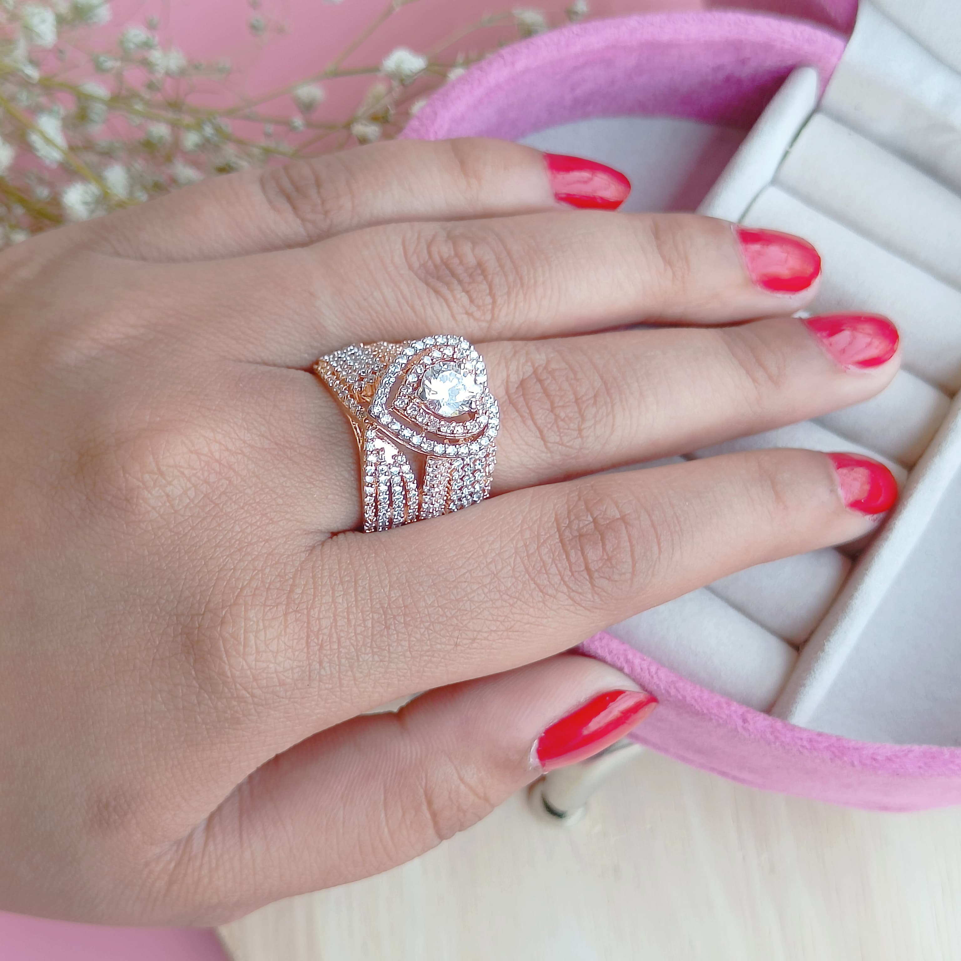 Vs sterling silver Cocktail Ring-155