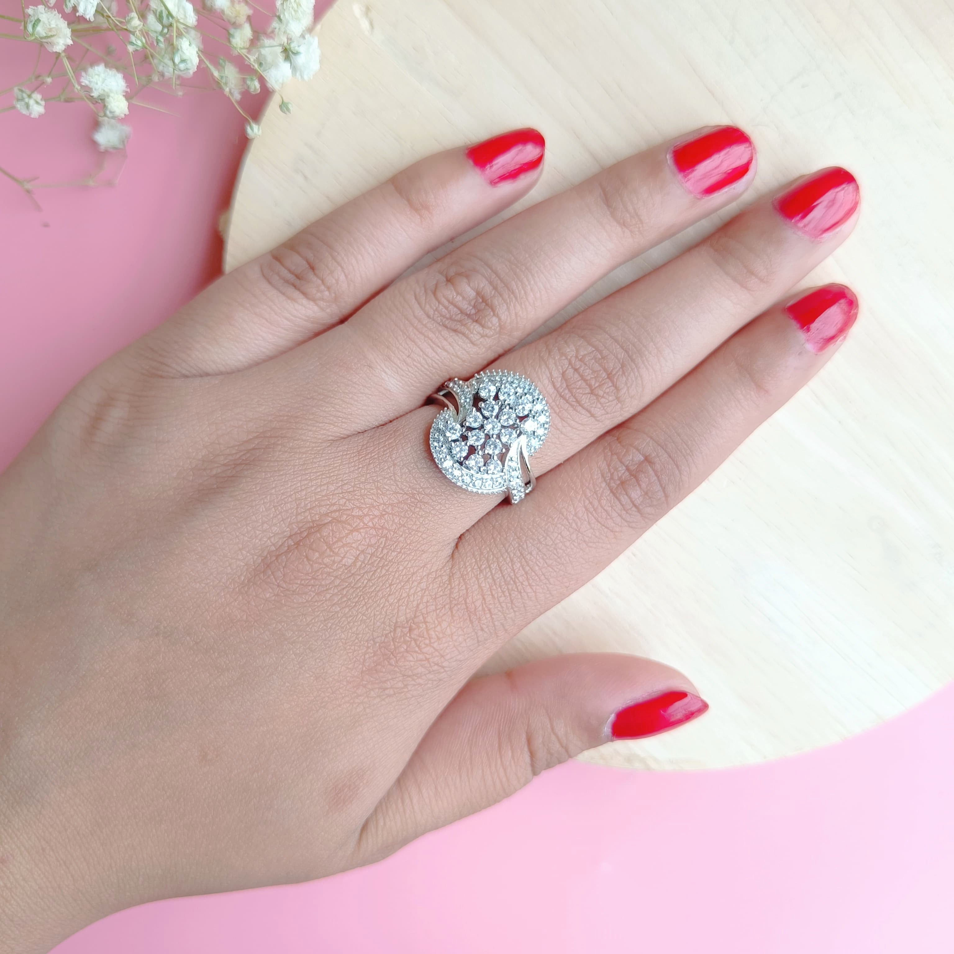 Vs sterling silver Cocktail Ring 149