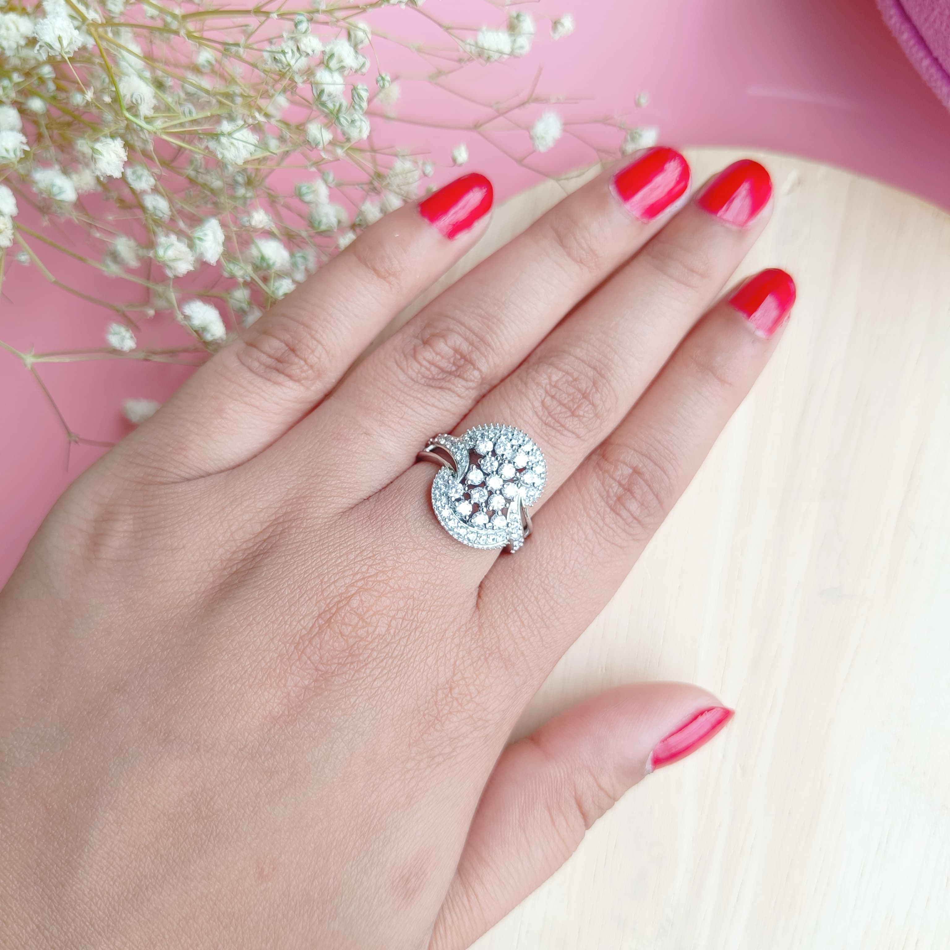 Vs sterling silver Cocktail Ring 149