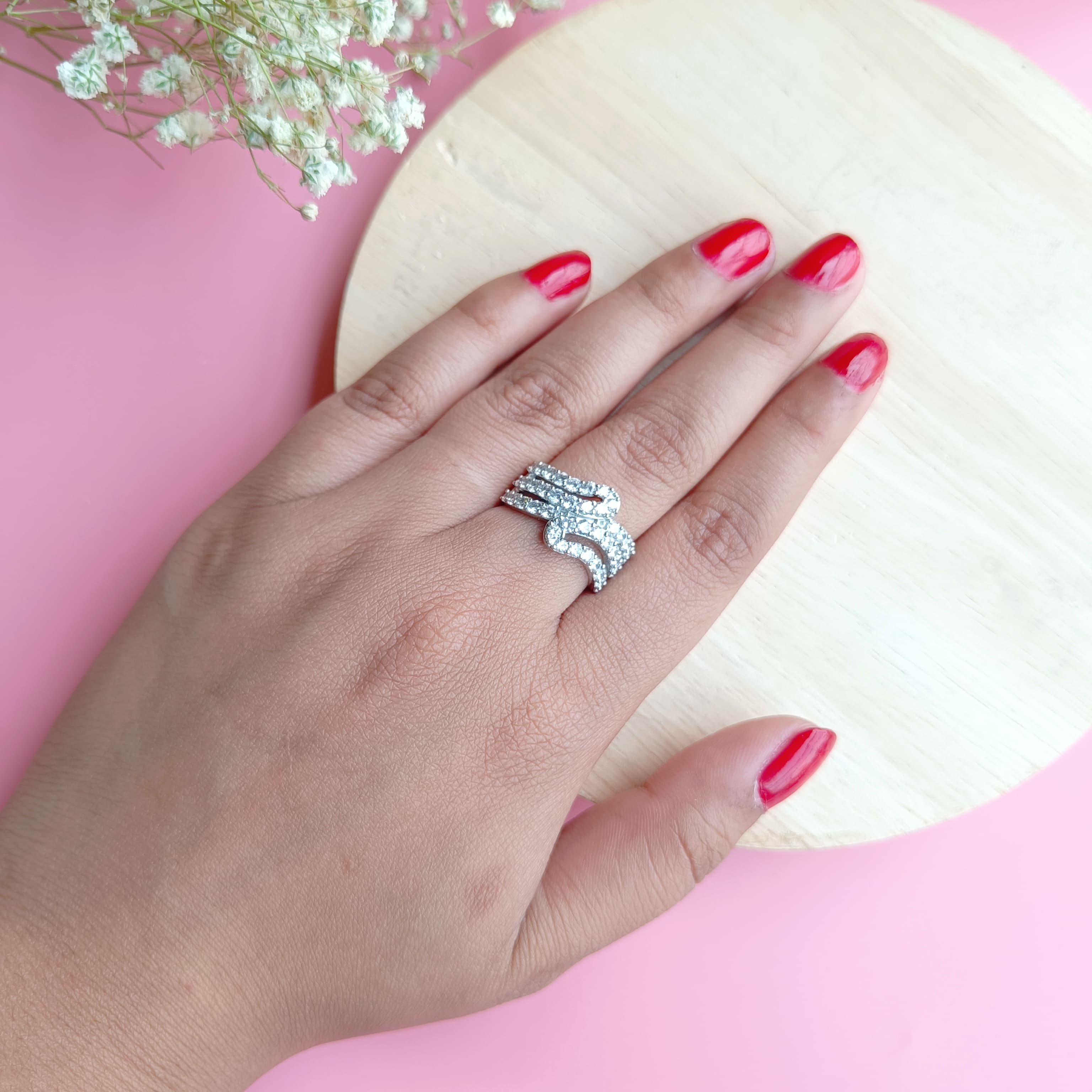 Vs Sterling silver Cocktail Ring 148