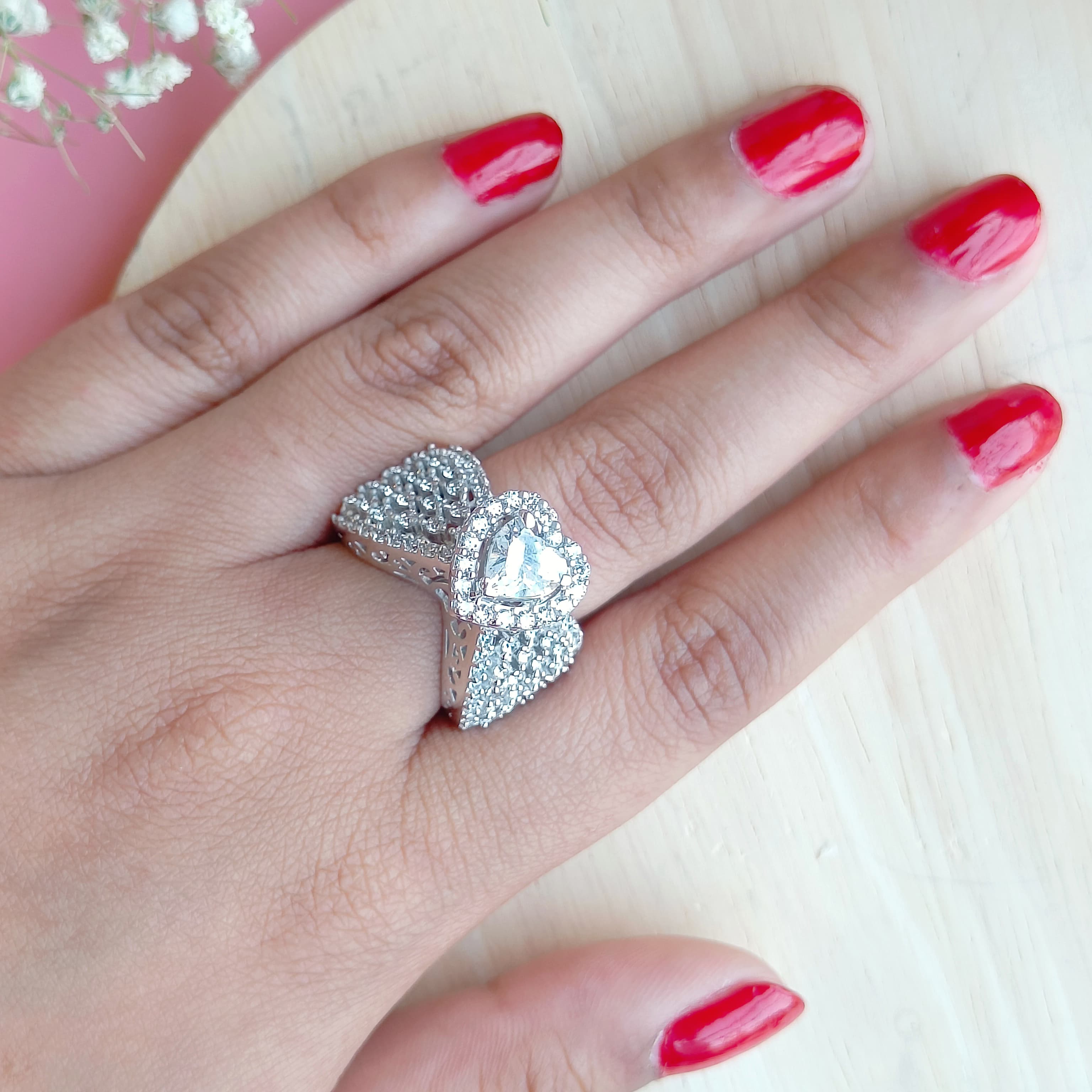 Vs Sterling silver Cocktail Ring 134