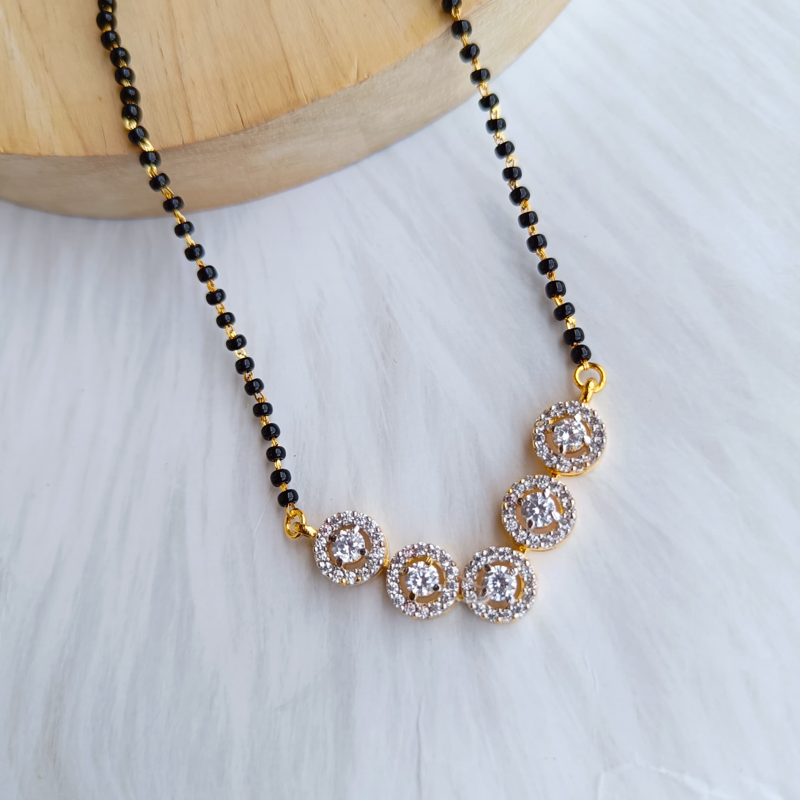 Sterling silver mangalsutra-1227 Golden