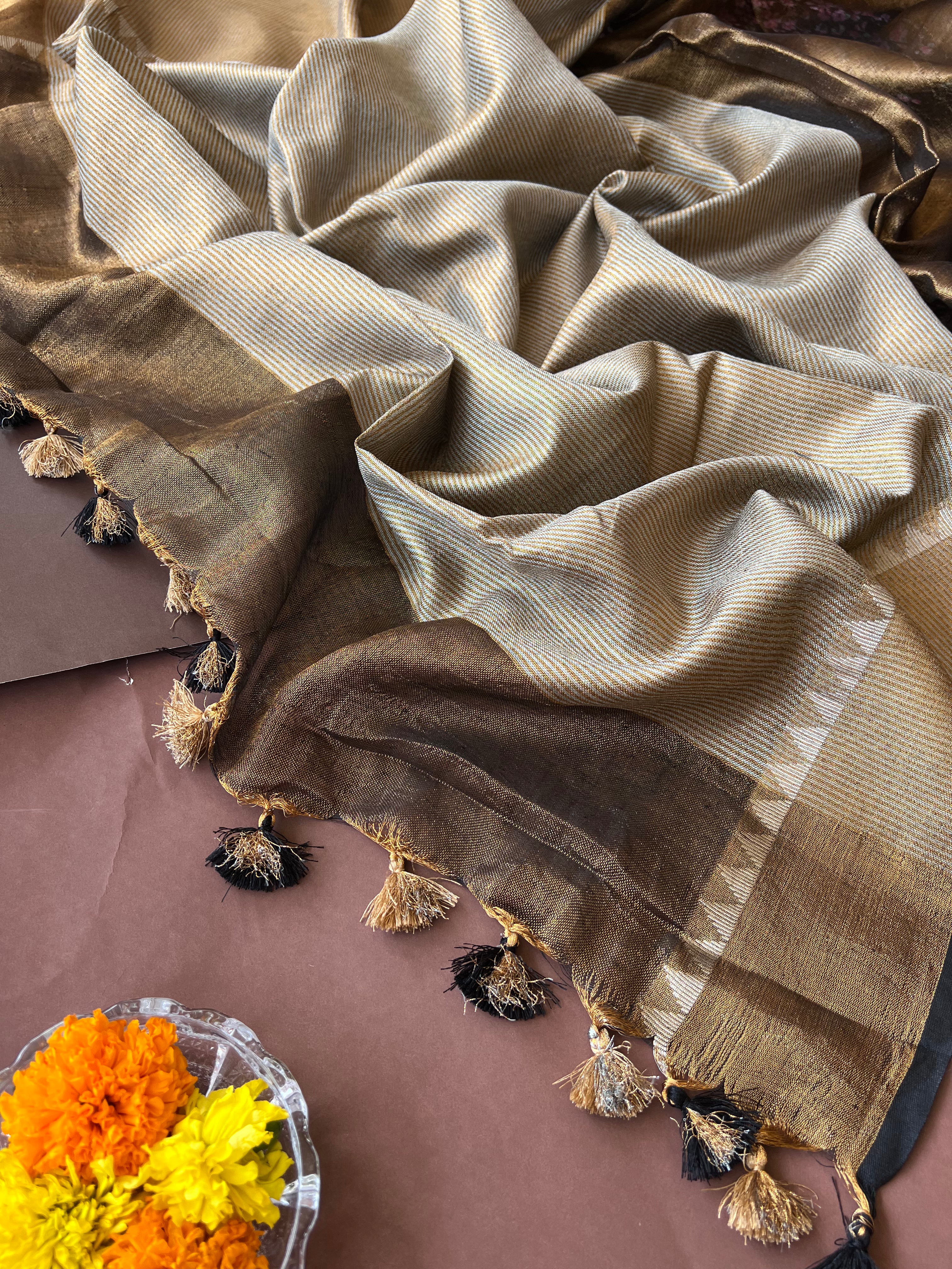 Linen Temple Bliss Saree