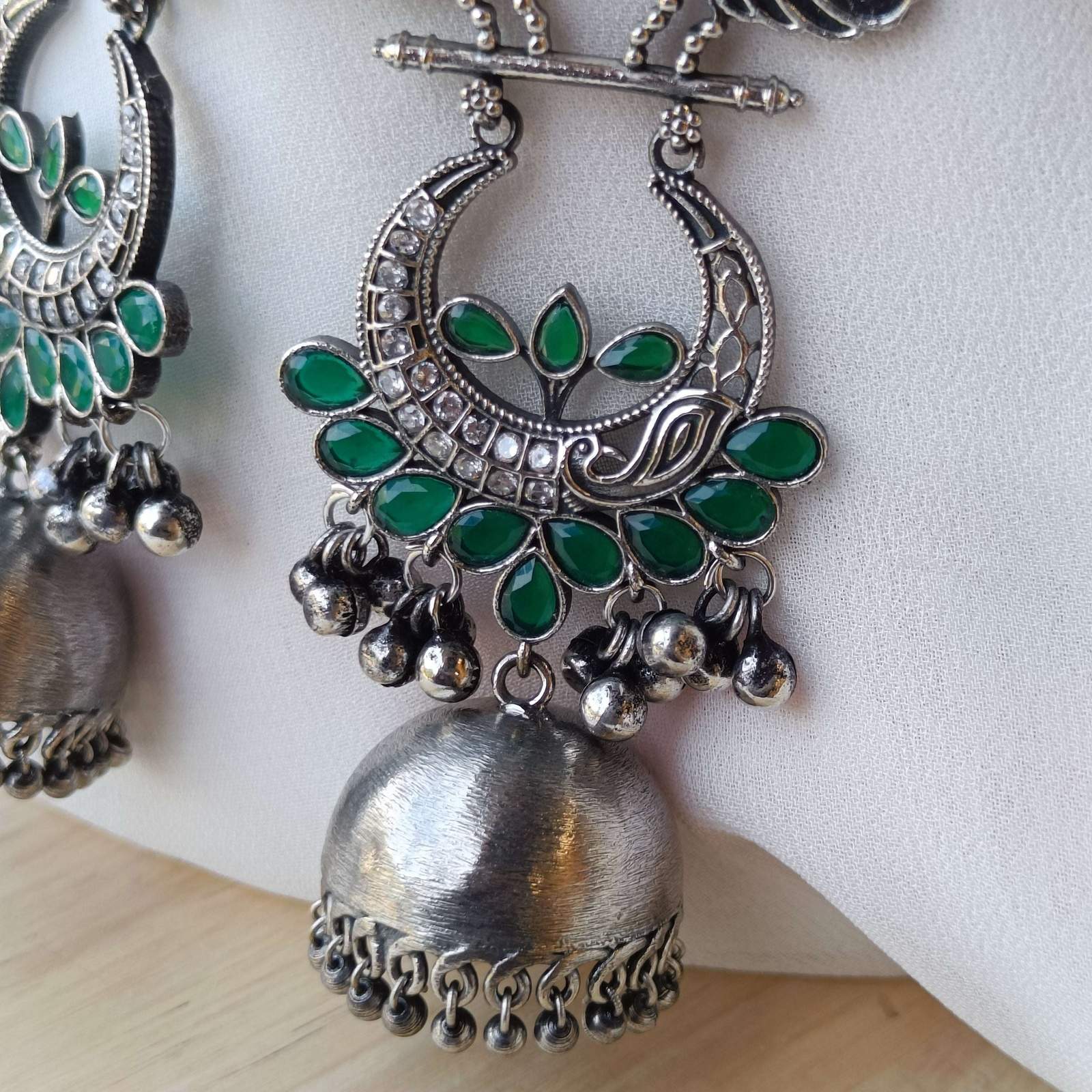 Oxidized Mayur Jhumki