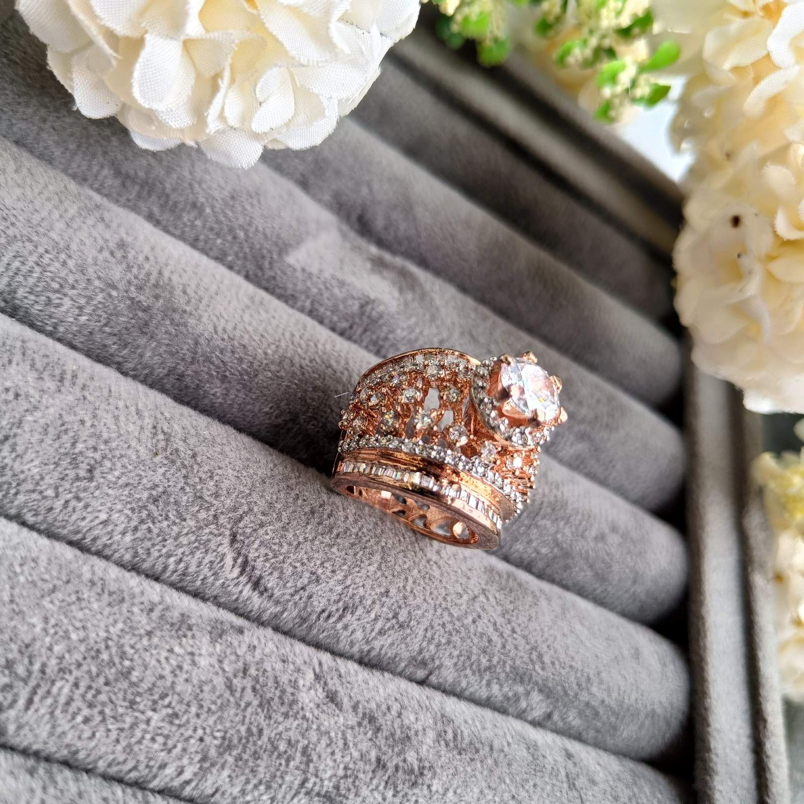 VS Sterling Silver Cocktail Ring 078 13g