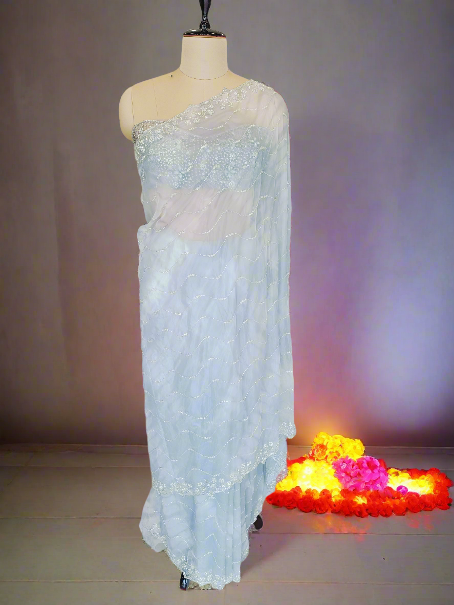 Layba Grey Saree