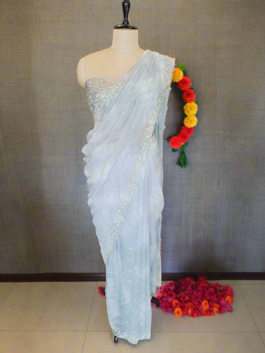 Layba Grey Saree