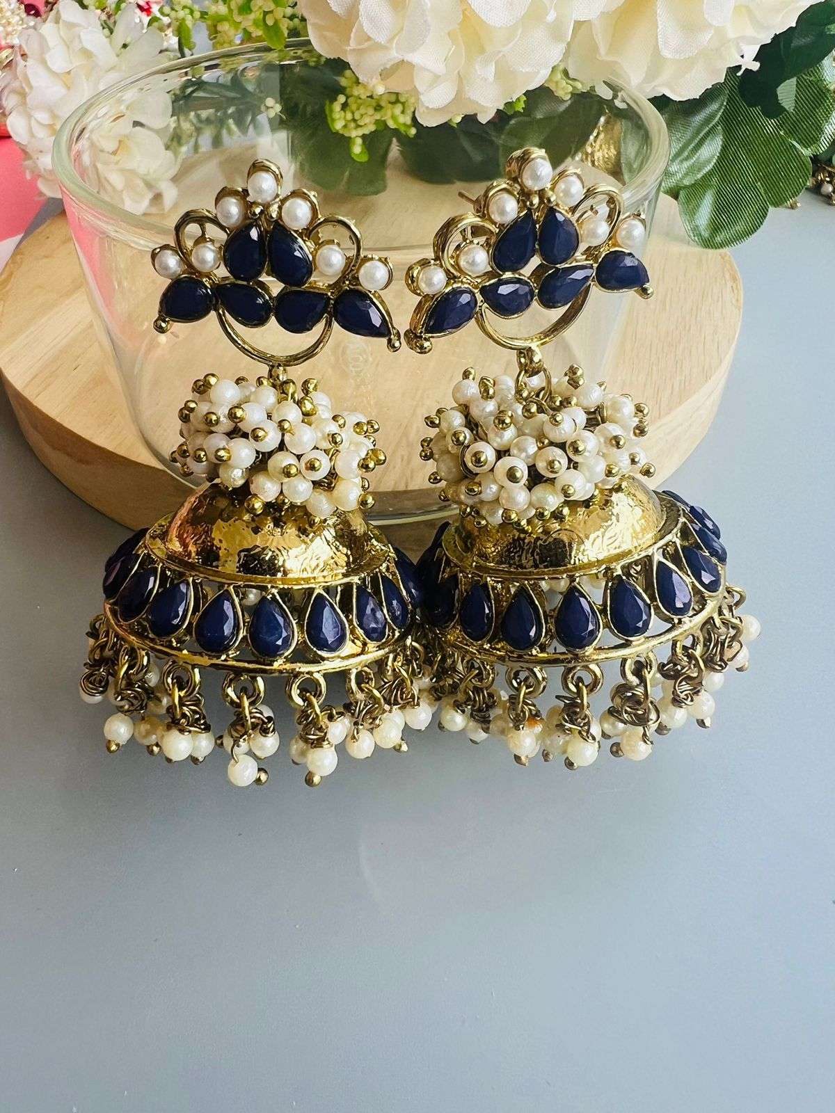 Nayaab Sara jhumki Velvet box by Shweta